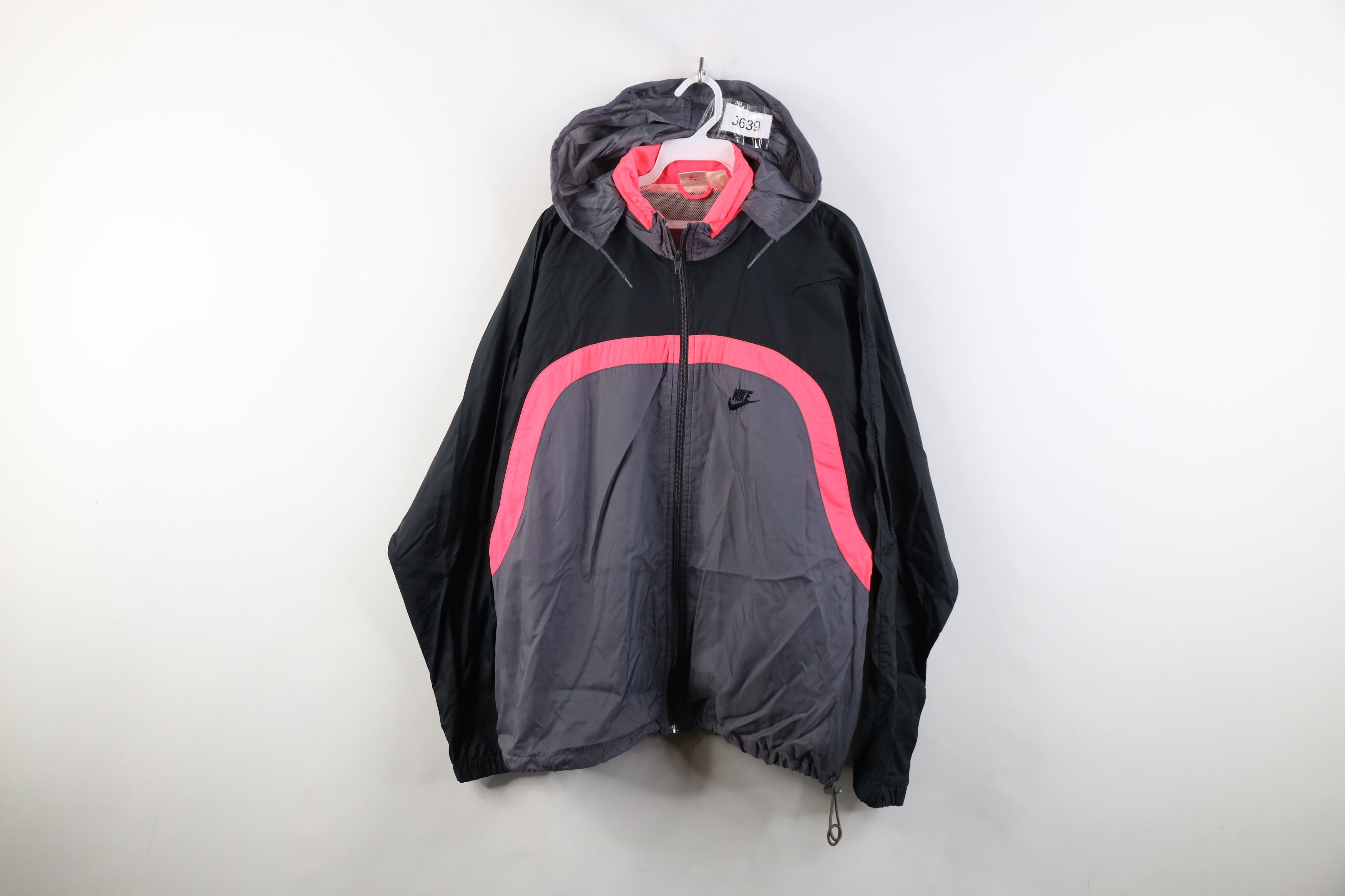 Nike Vintage 80s 90s Nike Mini Swoosh Hooded Windbreaker Jacket Size US L / EU 52-54 / 3 - 1 Thumbnail