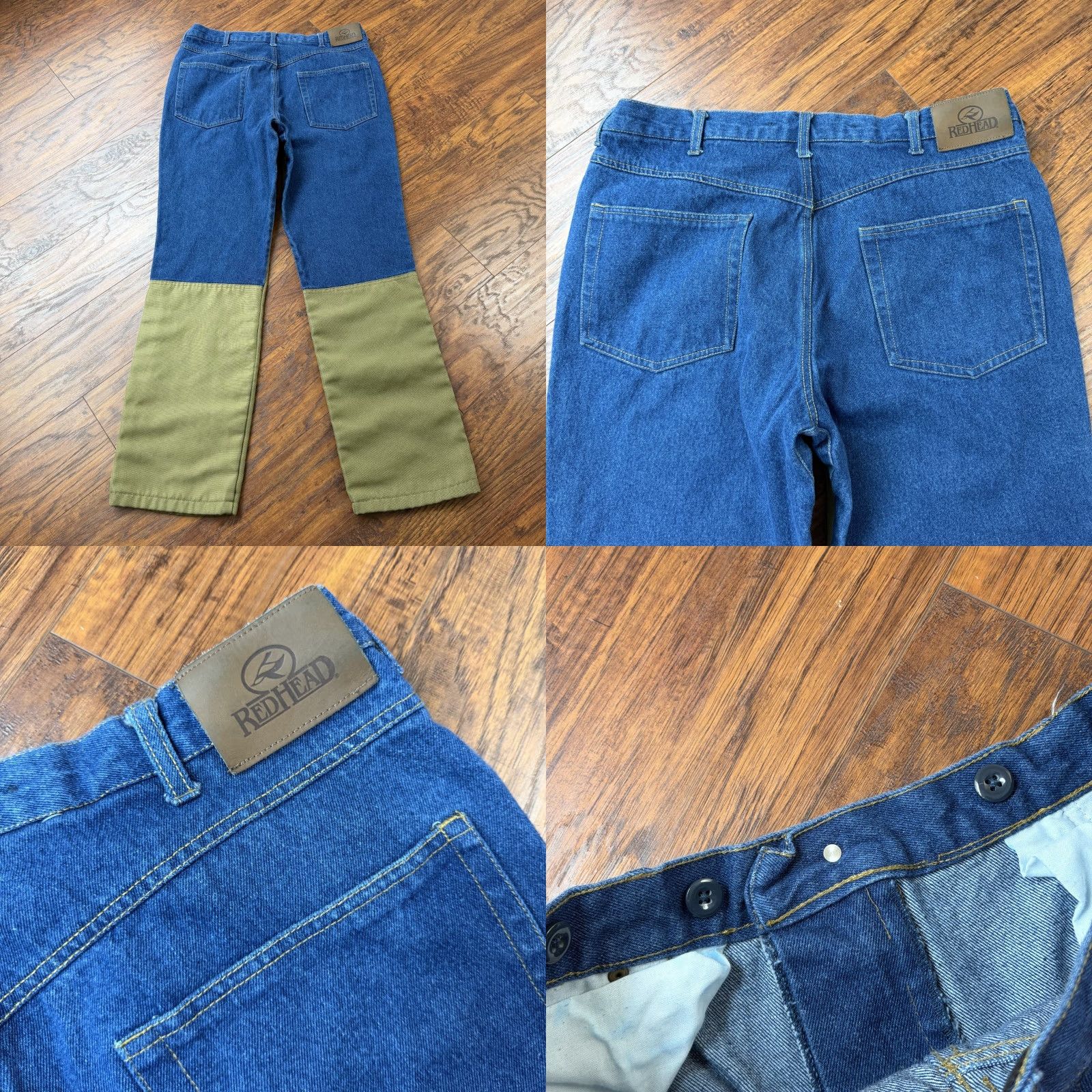 Denime RedHead Jeans Mens 36 Brush Guard Briar Field Suspender Buttons Hunting Denim Shirt? Size US 34 / EU 50 - 8 Thumbnail