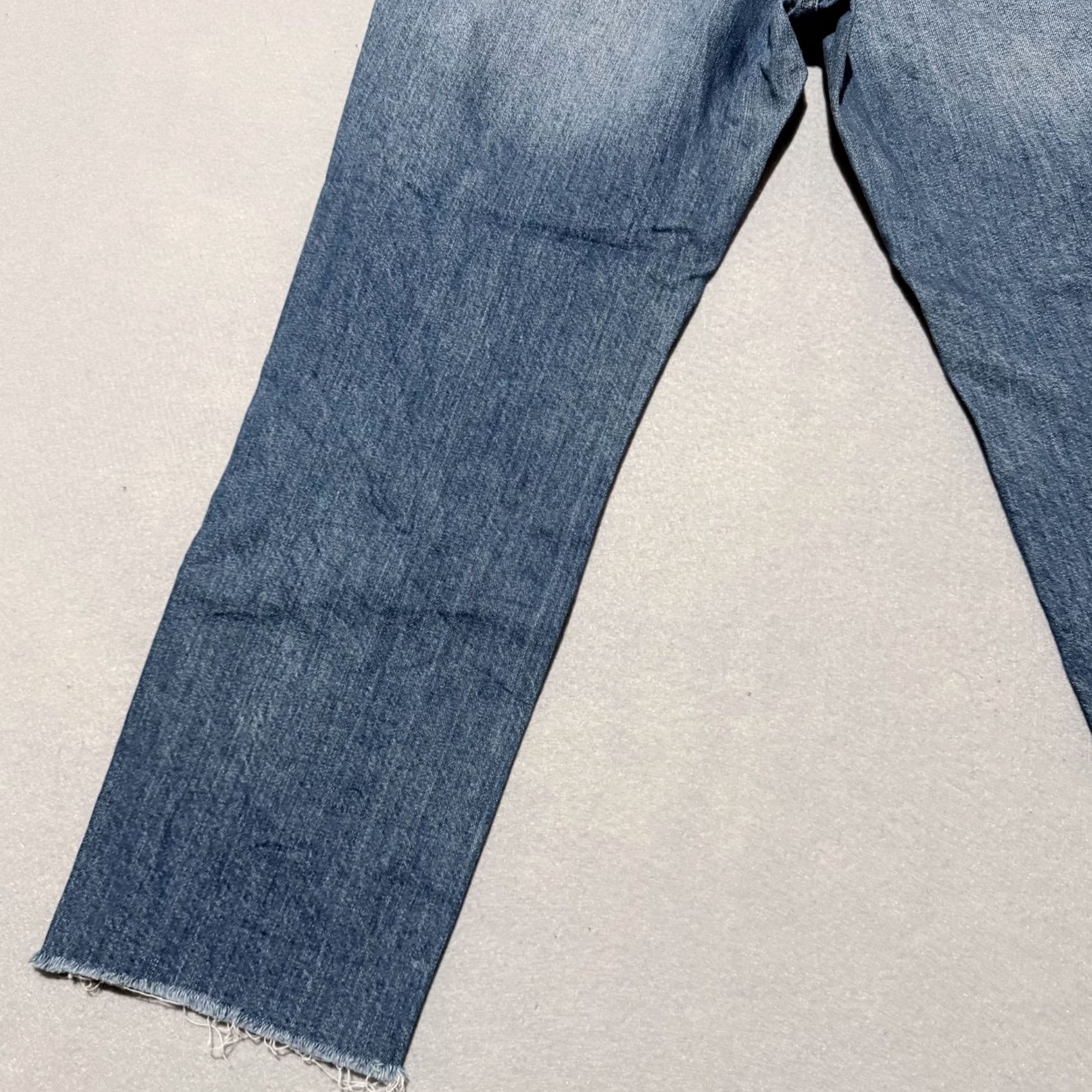 Banana Republic VINTAGE Banana Republic Jeans Women's Blue Denim Frayed Distressed Straight - 27 Size 27" / US 4 / IT 40 - 7 Thumbnail