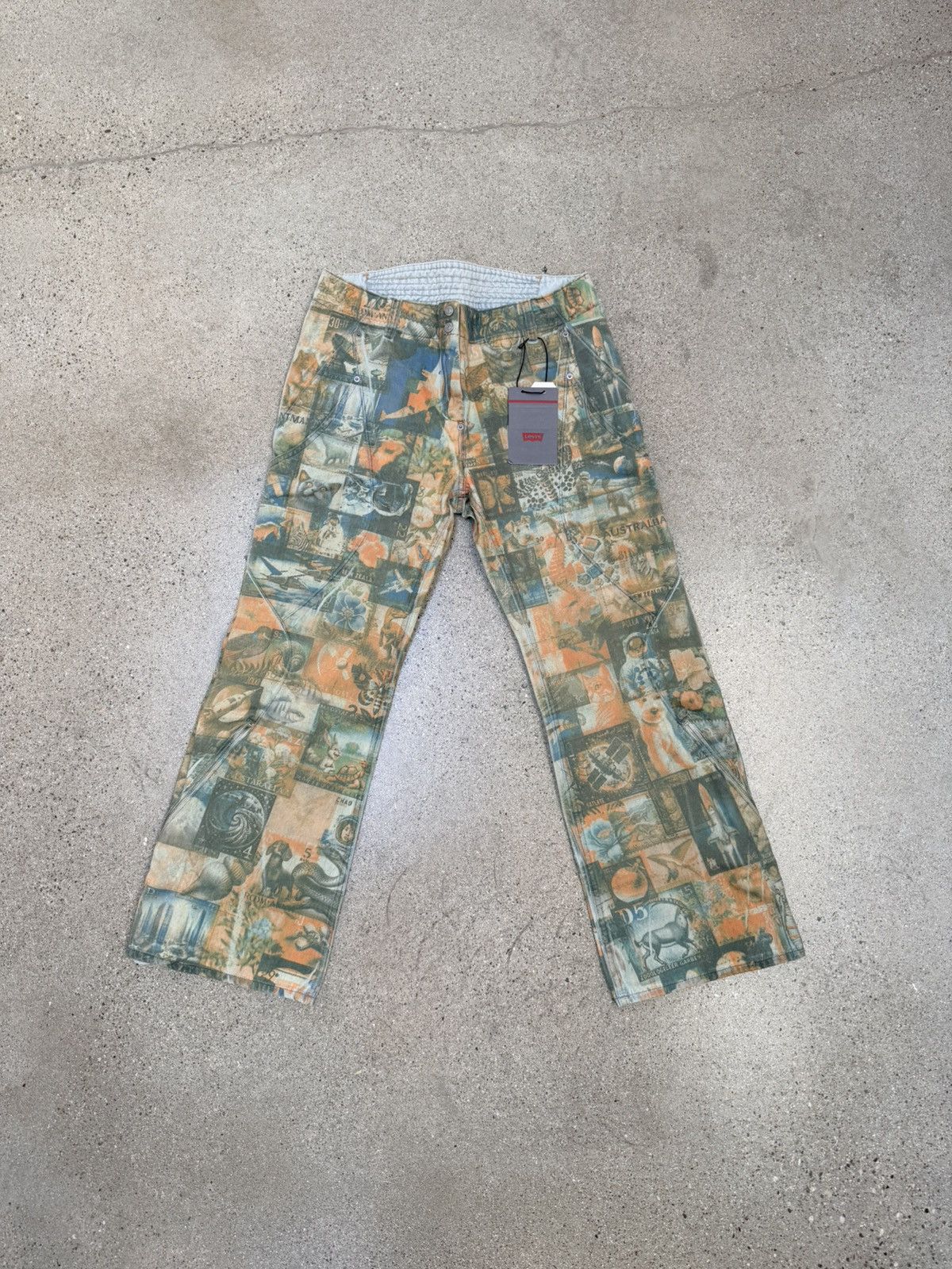 Kiko Kostadinov × Levi's Kiko Kostadinov x Levi’s Carina Print Flared Jeans Size 31" - 1 Thumbnail