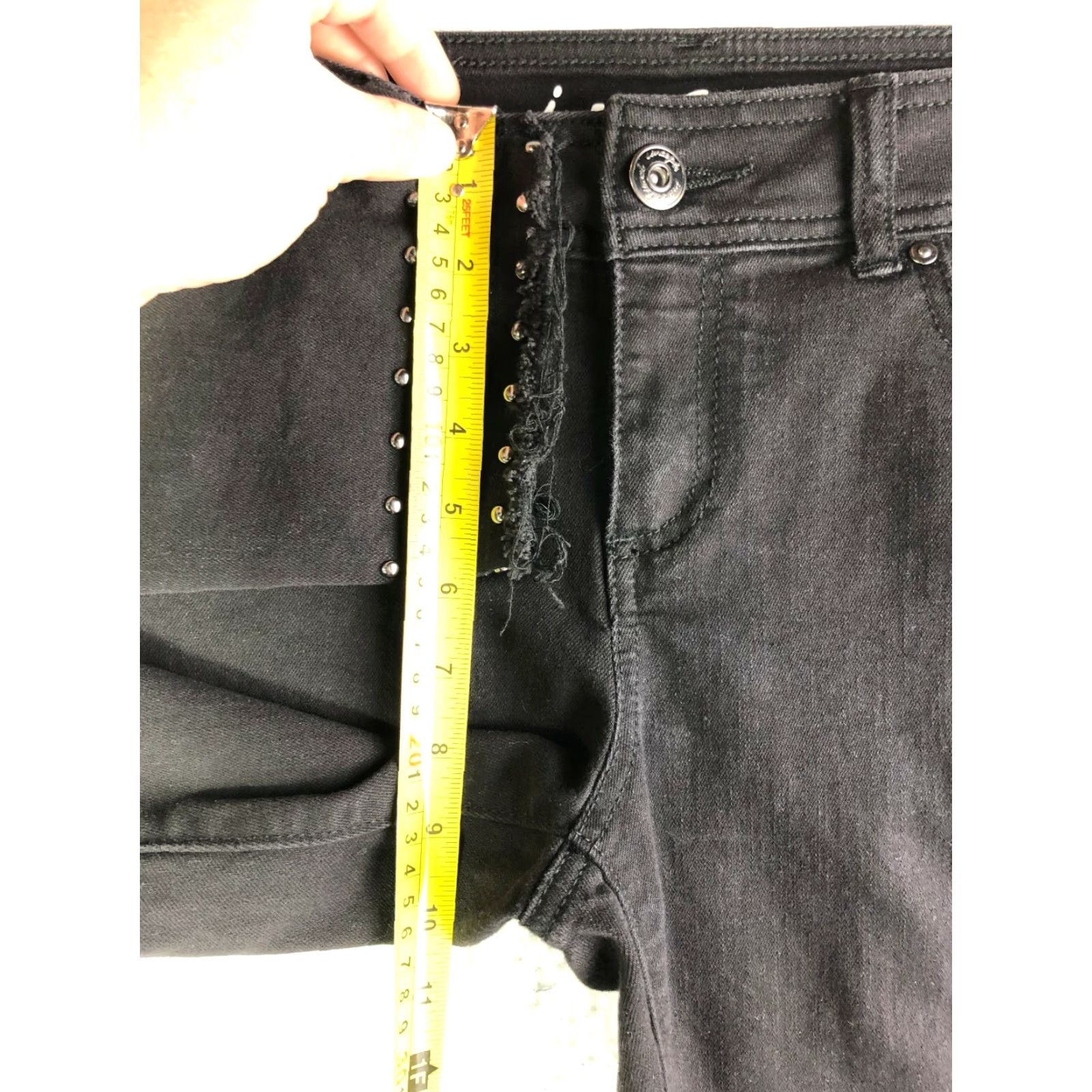 Vintage inc Denim Mid Rise Skinny Regular Womens Size 4 Black Denim Jeans Size 29" - 4 Thumbnail