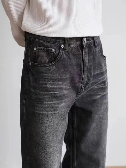 Jean 13 oz Vintage Washed Black Jeans Size US 34 / EU 50 - 5 Thumbnail