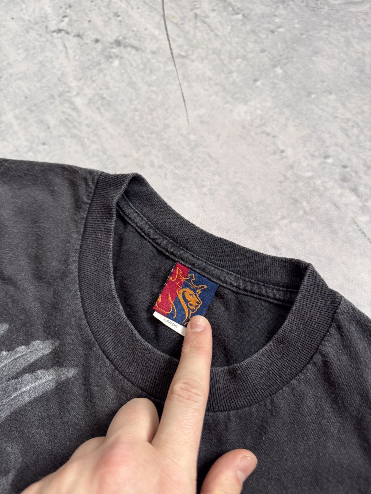 Band Tees × Vintage 🙇‍♀️Big logo tee GIRL ANGEL DRINK black shirt L Size US L / EU 52-54 / 3 - 6 Thumbnail