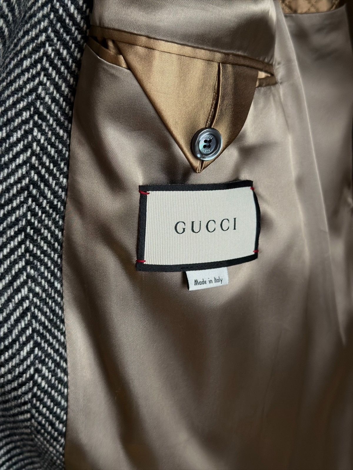Gucci Gucci Runway Herringbone Coat With Embroidery Size M / US 6-8 / IT 42-44 - 8 Thumbnail