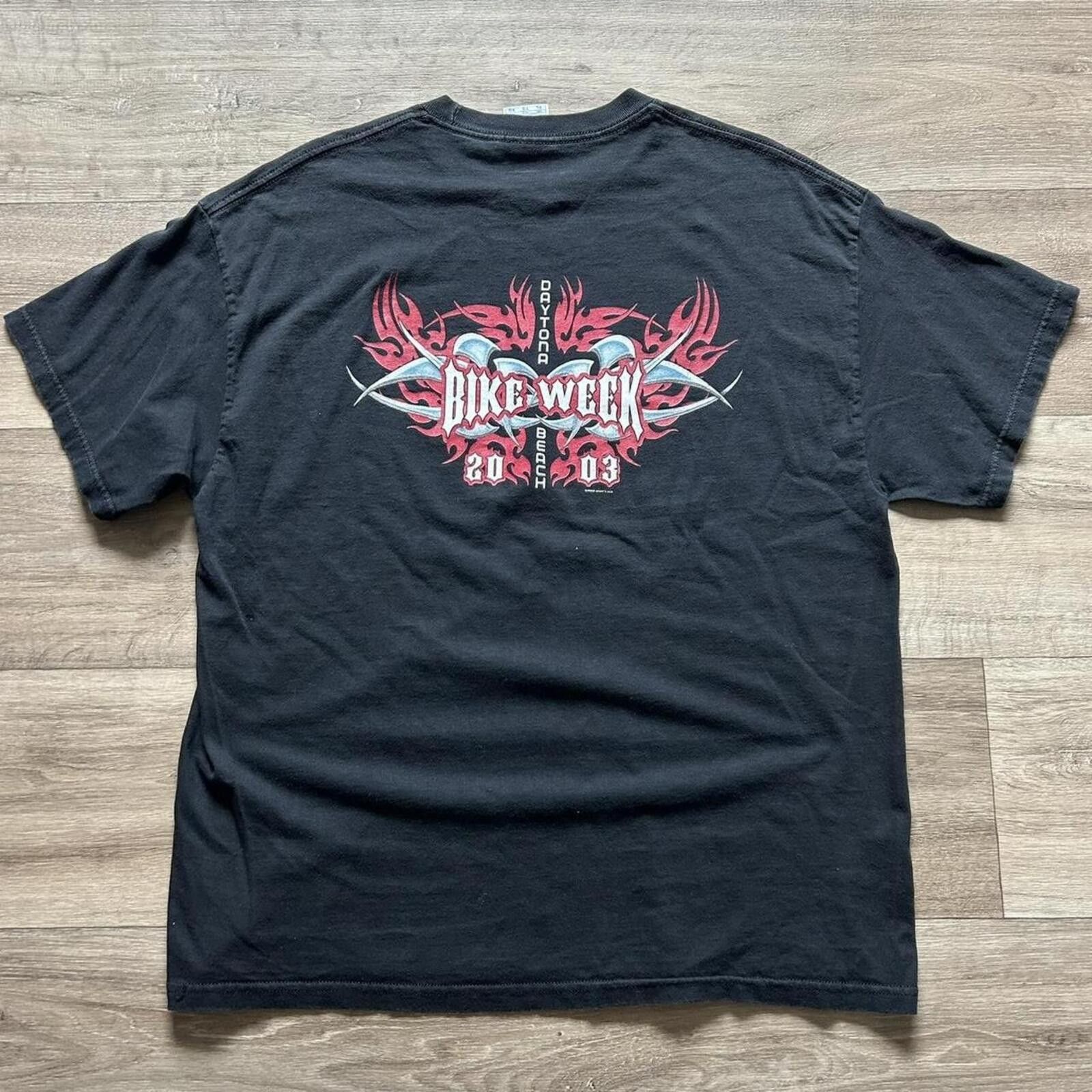 West Coast Choppers Vintage y2k Tribal 2003 Daytona Bike Week black t shirt Size US XL / EU 56 / 4 - 3 Thumbnail