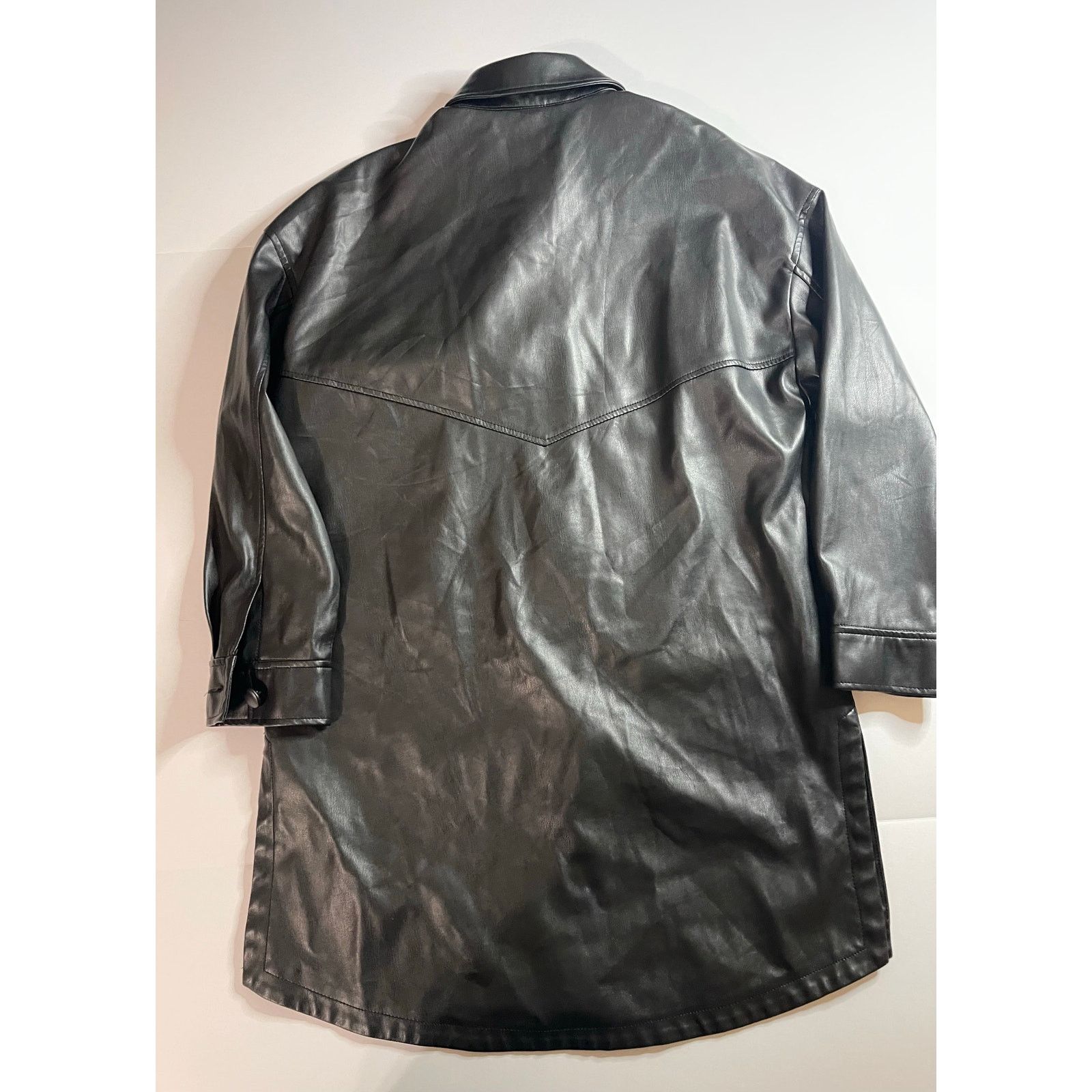 Zara ZARA Black Leather Jacket S Size S / US 4 / IT 40 - 12 Thumbnail