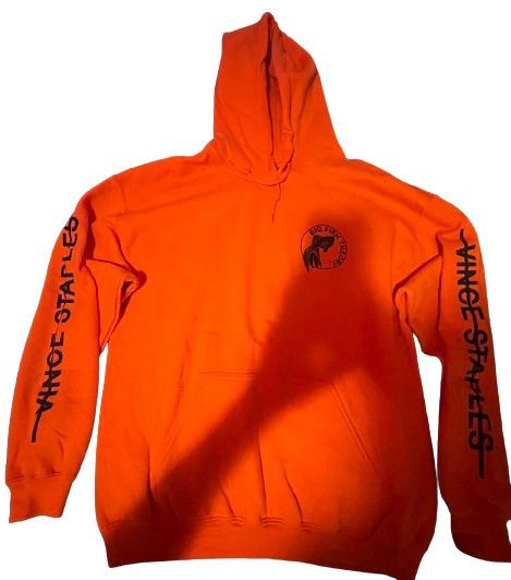 image of Vince Staples Merch x Vintage Vince Staples 2018 “Big Fish Theory” Tour Hoodie L in Orange (Size La