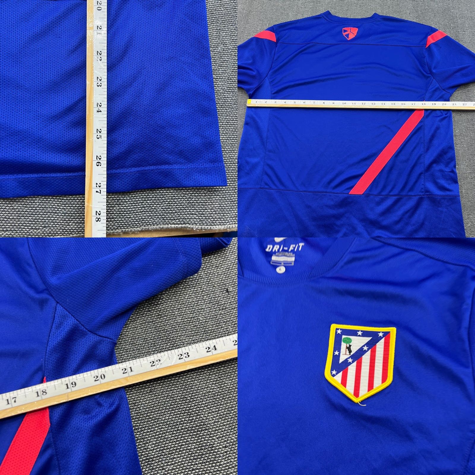 Nike Nike Atletico Madrid 2011-2012 Training Football Jersey Shirt Mens Large Blue Size US L / EU 52-54 / 3 - 8 Thumbnail