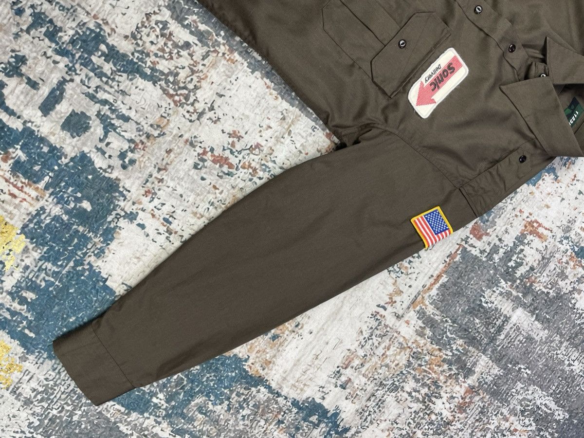 Vintage Vtg Sonic Delivery USA Flags Button Up Workshirt Size US L / EU 52-54 / 3 - 4 Thumbnail