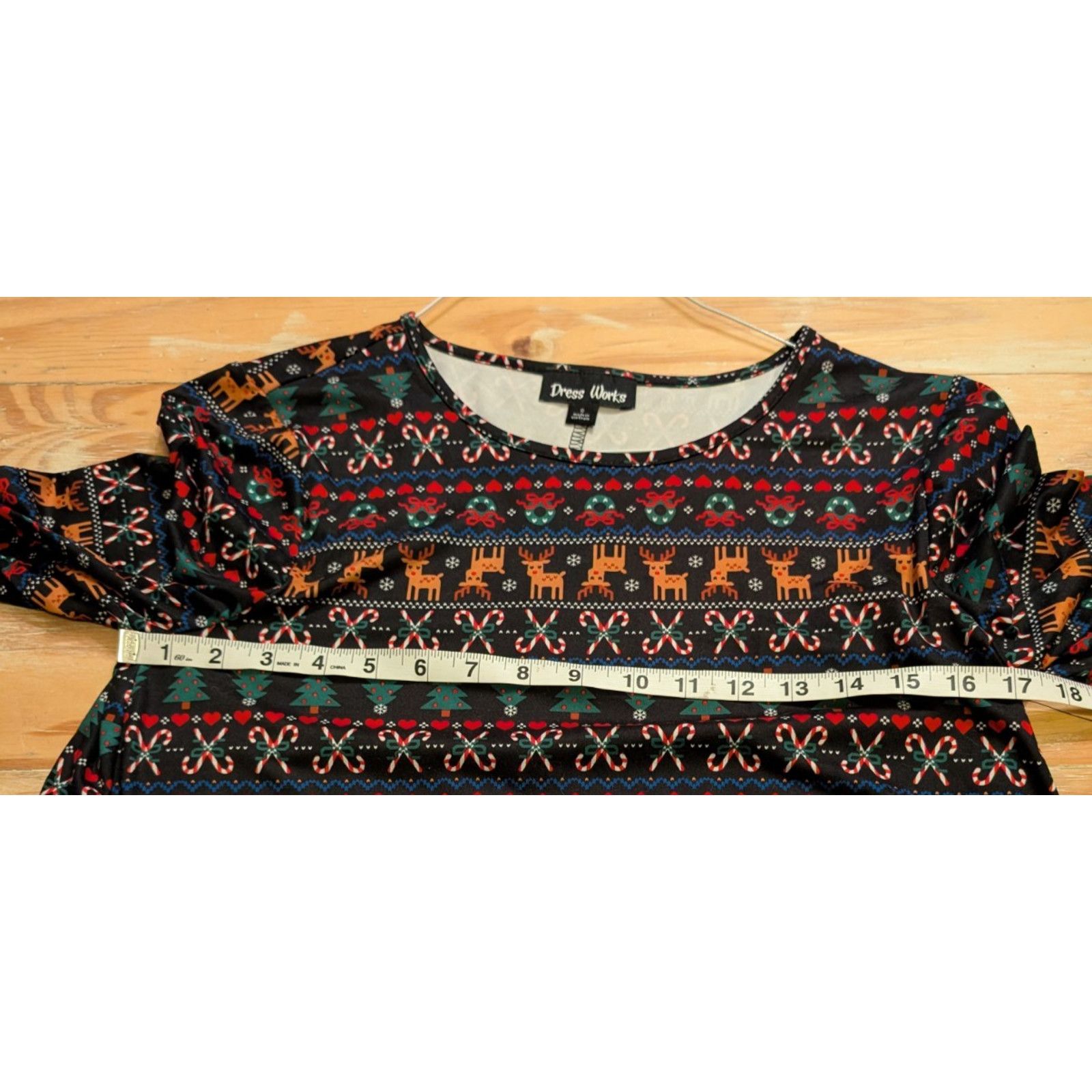 The Unbranded Brand Dress Works Ladies Christmas Reindeer Canes Sm Novelty Dress Size S / US 4 / IT 40 - 3 Thumbnail