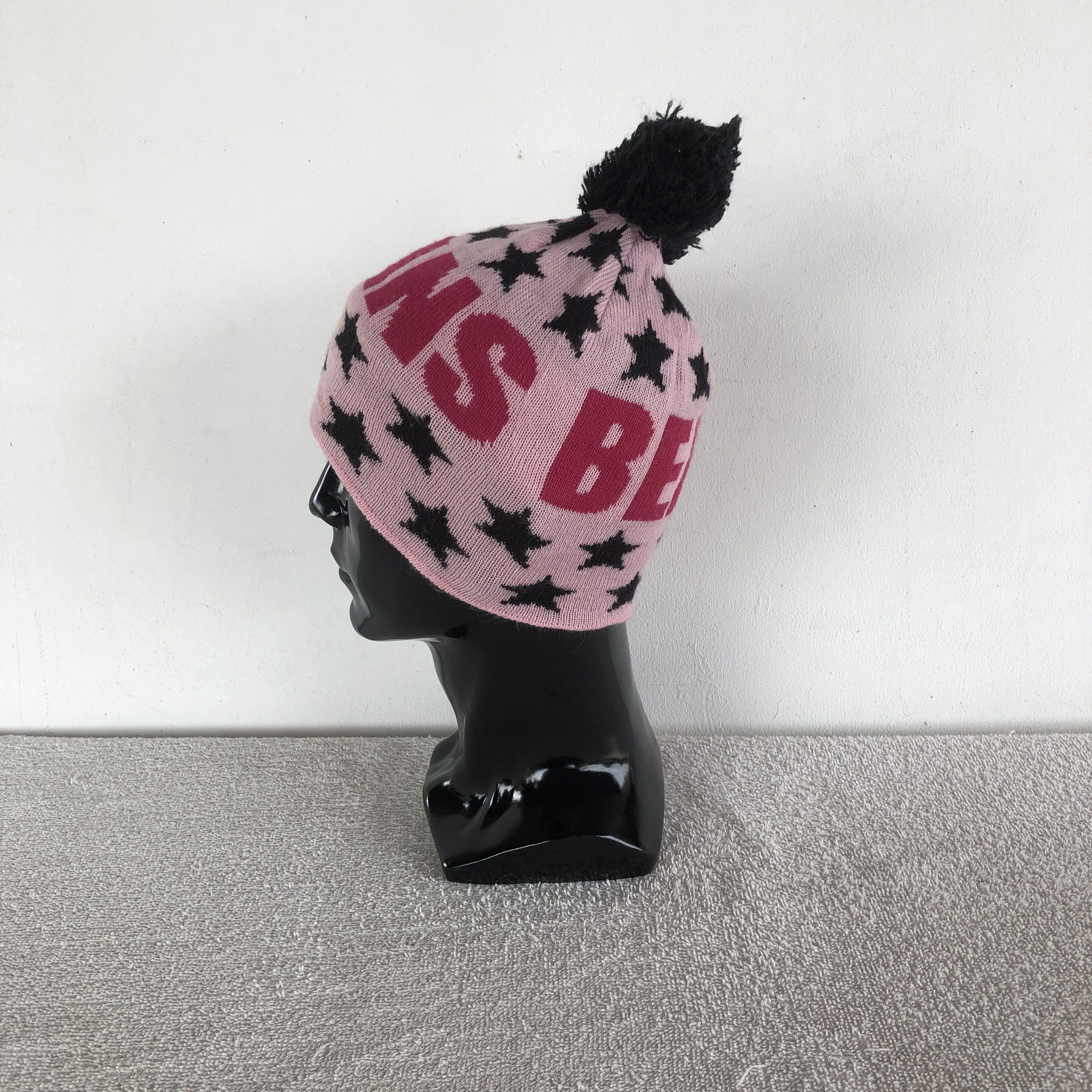 Japanese Brand Vintage 90s Beans Pom Pom Beanie Knit Slouchy Snow Caps Hats Size ONE SIZE - 4 Thumbnail