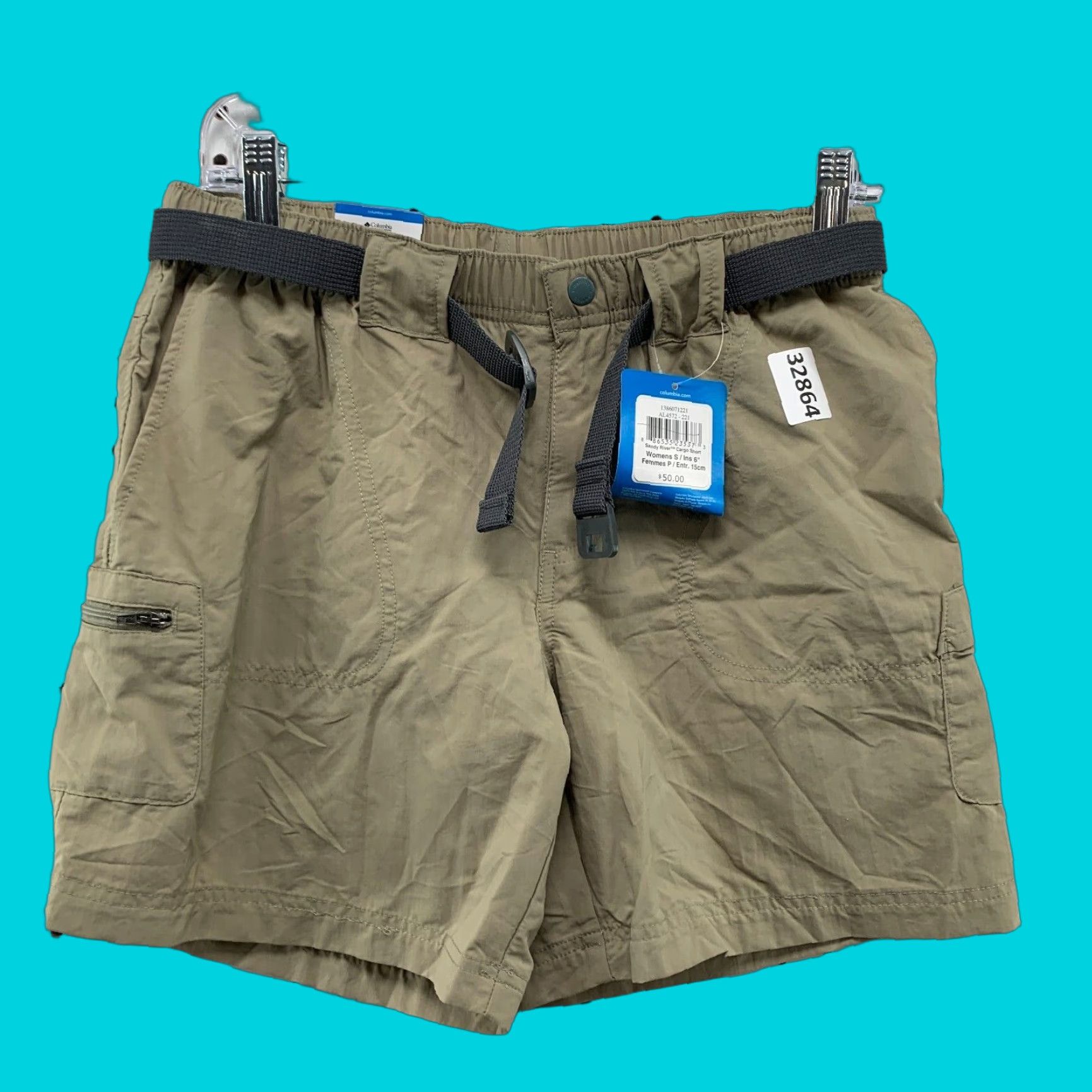 Vintage VINTAGE Columbia Hiking Shorts Women’s Small Beige Outdoor Cargo Belted 90s NWT Size 28" / US 6 / IT 42 - 1 Thumbnail