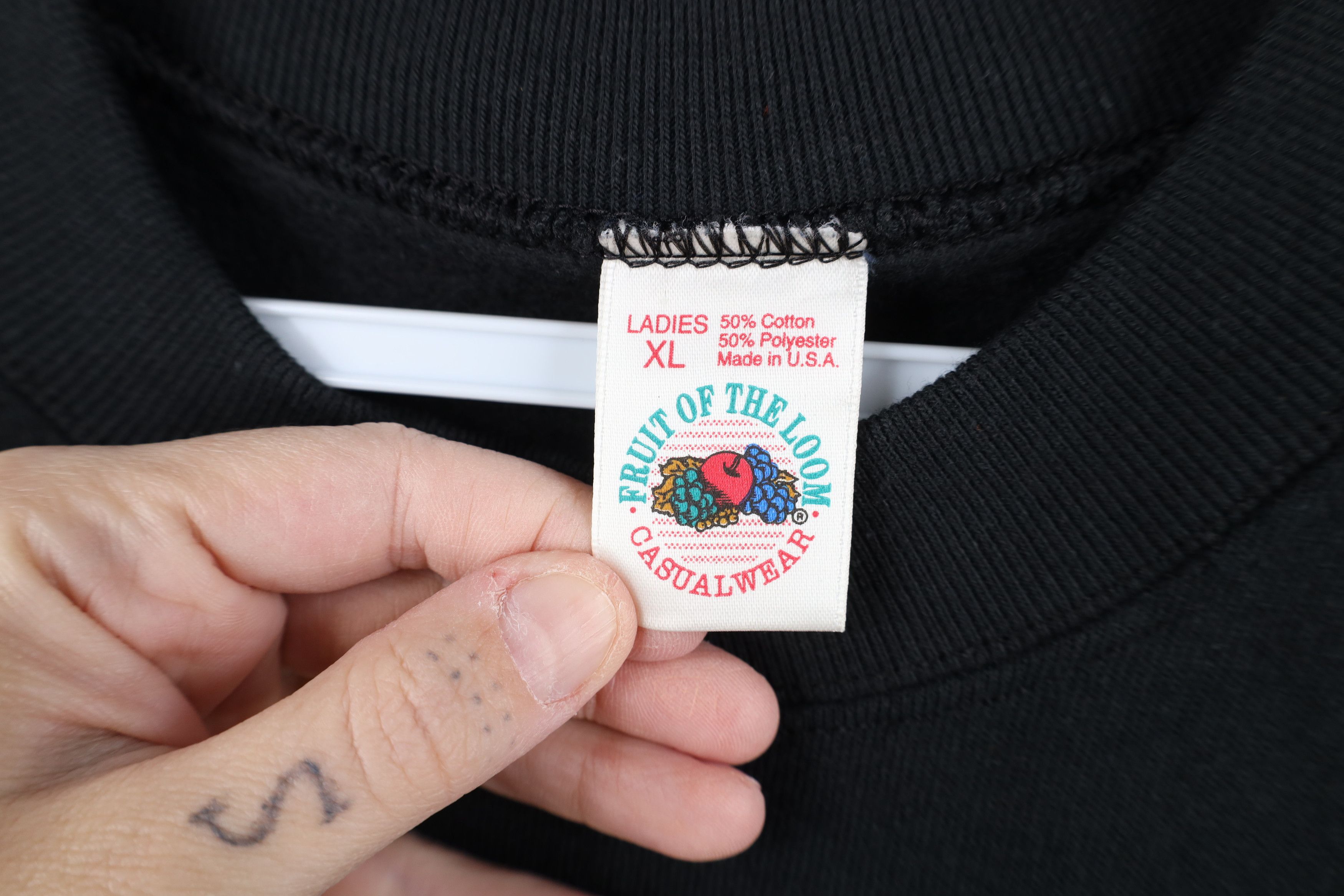 Vintage Vintage 90s Streetwear Blank Crewneck Sweatshirt Black USA Size XL / US 12-14 / IT 48-50 - 6 Thumbnail