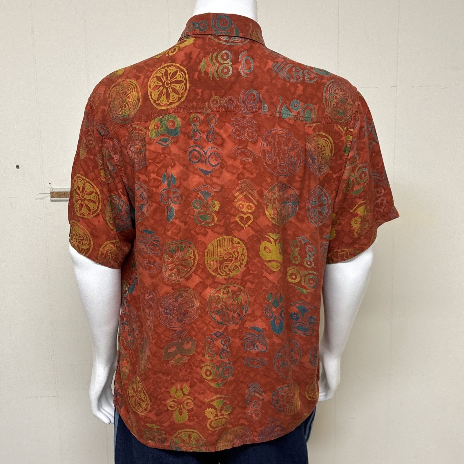 The Territory Ahead Territory Ahead Shirt Mens L Tribal Batik Short Sleeve Butto Size US L / EU 52-54 / 3 - 2 Thumbnail
