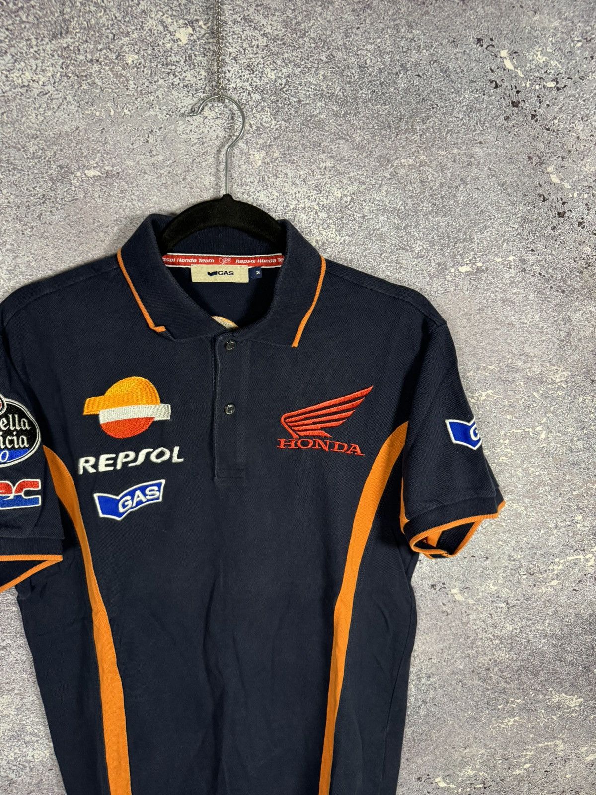 Formula 1 × Honda × Vintage Honda Gas Repsol Racing Team Polos Formula Uno F-1 M sz Size US M / EU 48-50 / 2 - 3 Thumbnail