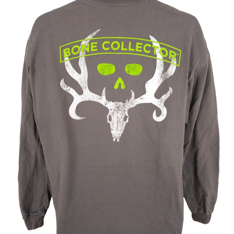 Bones Bone Collector Deer Hunting T-Shirt Mens Large Gray Long Sleeve Size US L / EU 52-54 / 3 - 4 Thumbnail