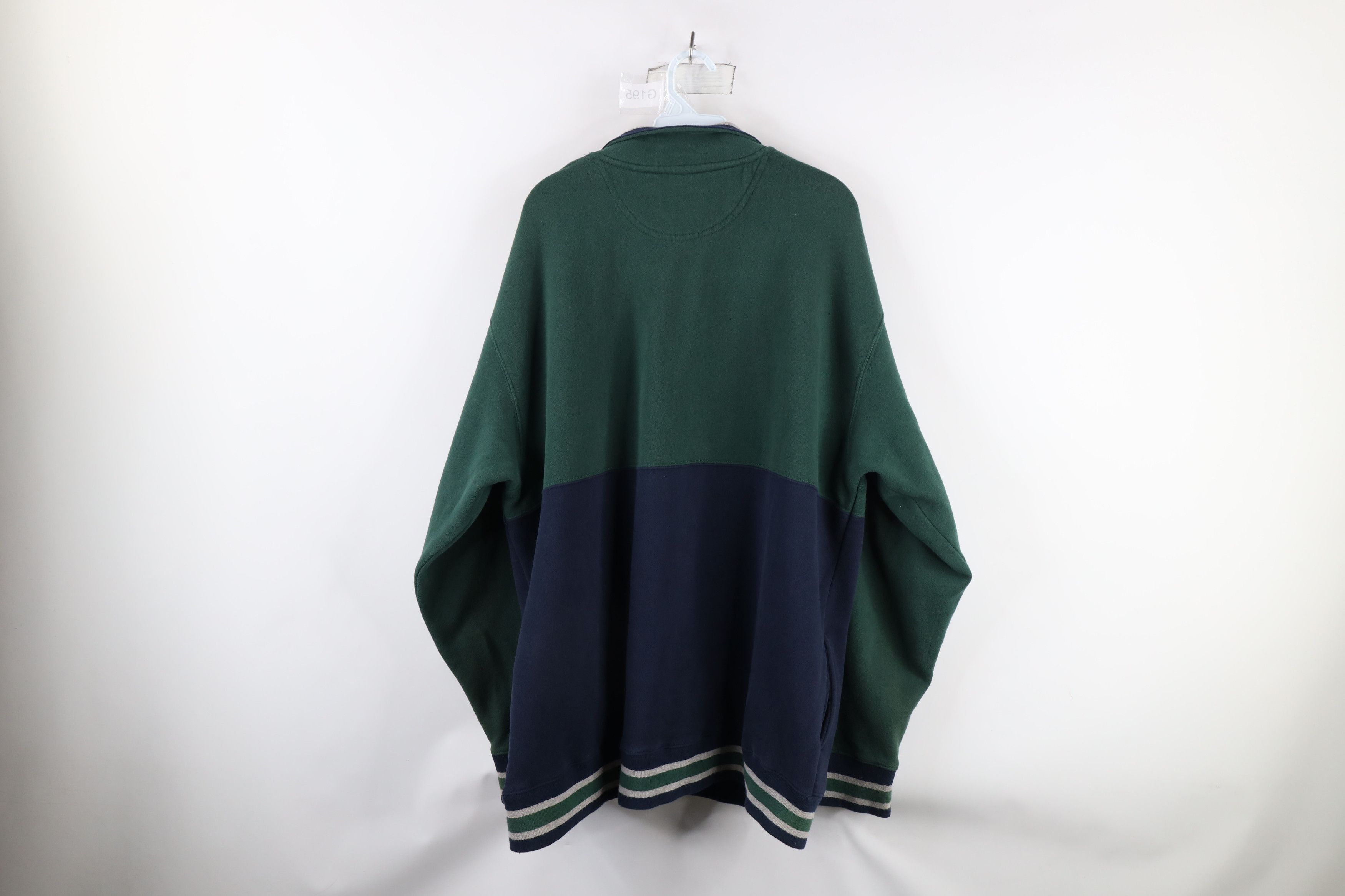 Vintage Vintage 90s Streetwear Block Heavyweight Half Zip Sweatshirt Size US XL / EU 56 / 4 - 6 Thumbnail