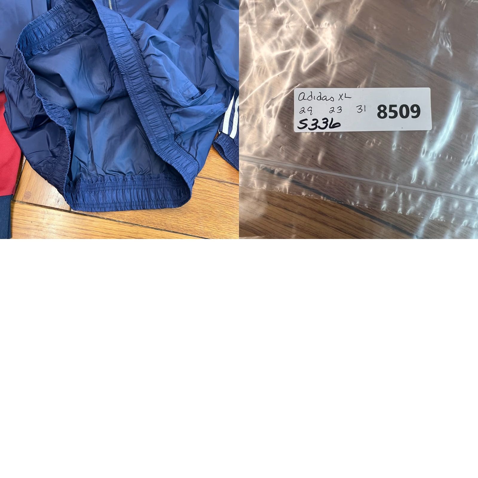 Adidas Adidas Nylon Lined Zip Windbreaker Jacket Mens XL Blue White Hooded Pockets Size US XL / EU 56 / 4 - 8 Thumbnail