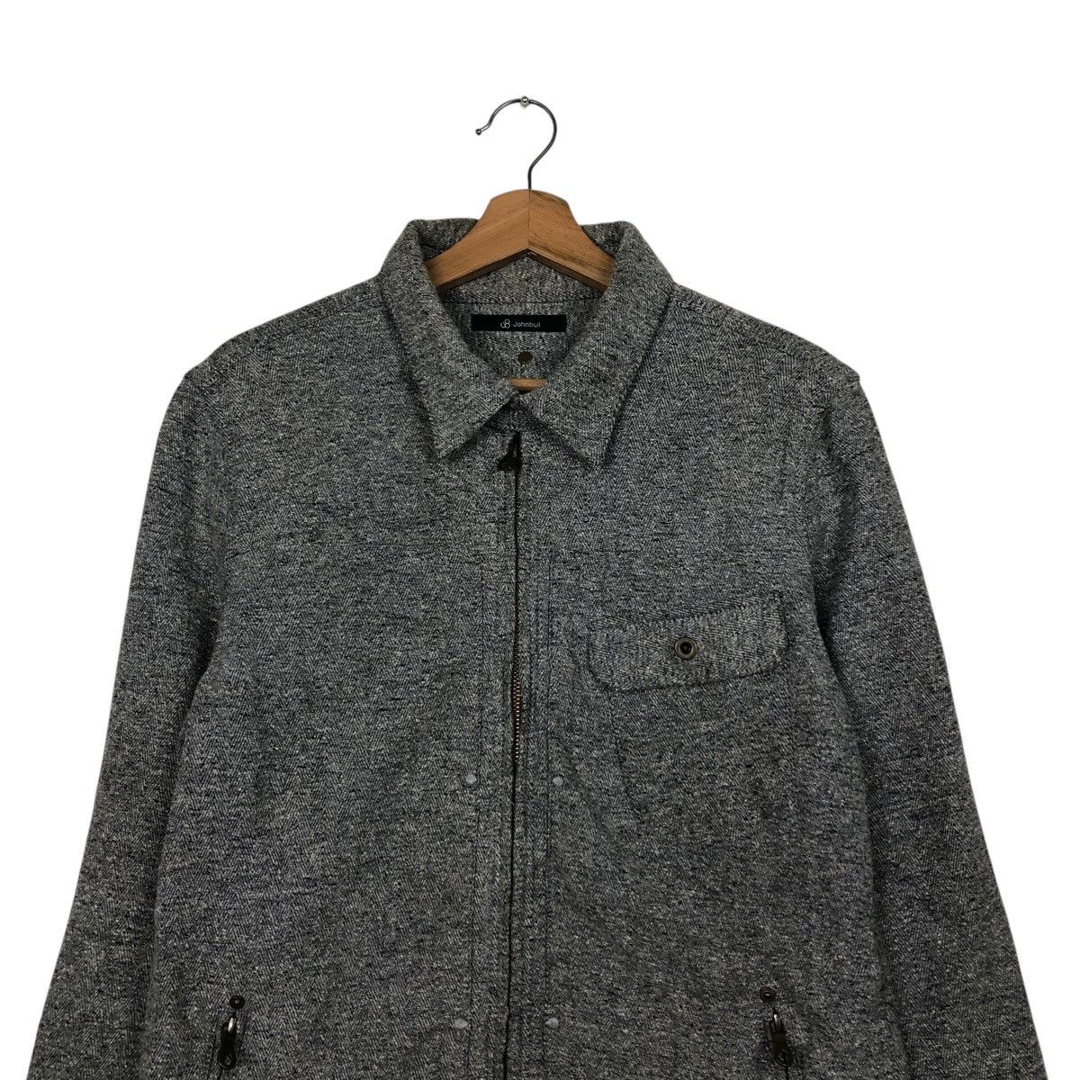 Johnbull 📌Vintage Zipper Biker Jacket Johnbull Herringbone Design Size US L / EU 52-54 / 3 - 4 Thumbnail