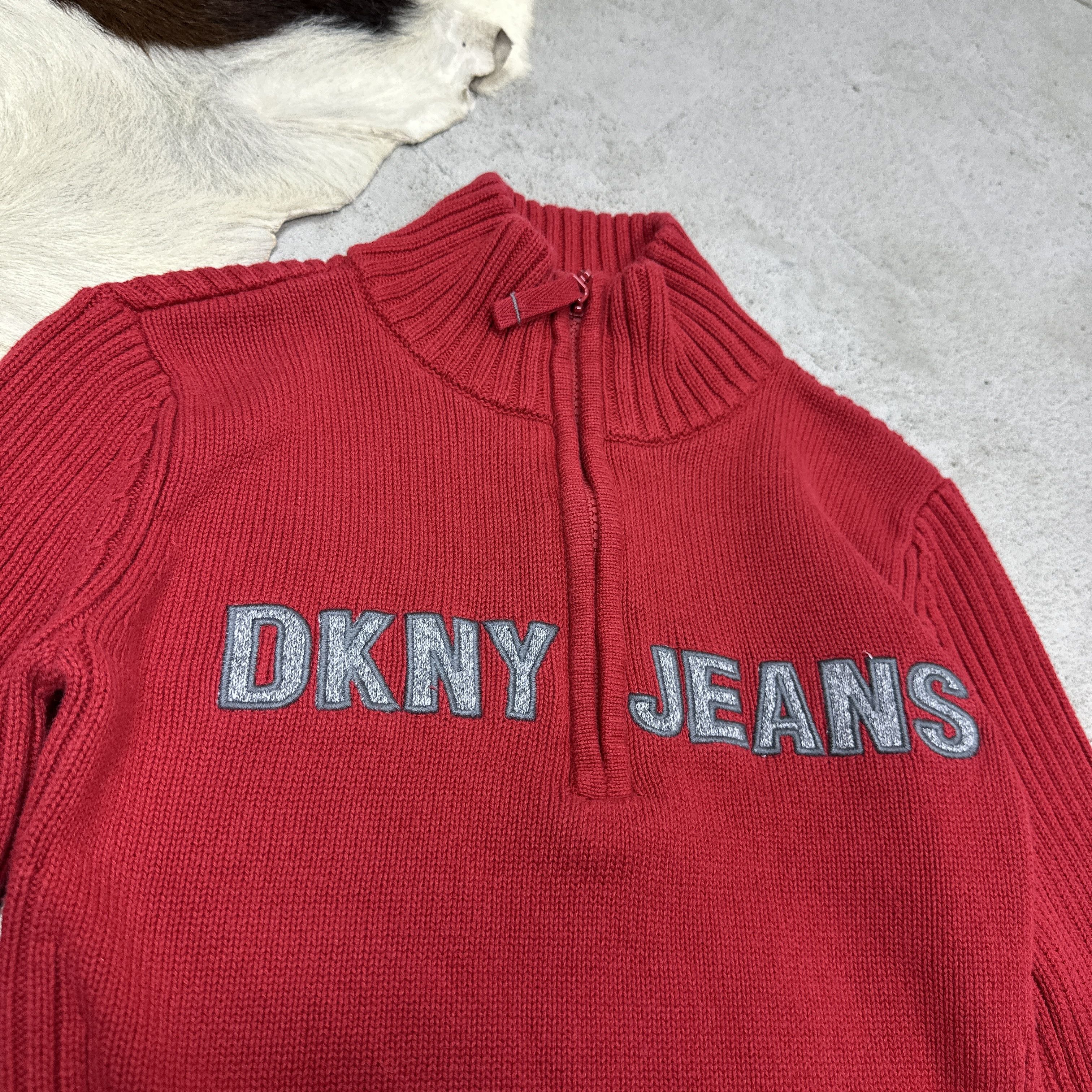 DKNY Vintage Casual Streetwear Ribbed 3/4 Zip Sweater Y2K Size US S / EU 44-46 / 1 - 3 Thumbnail