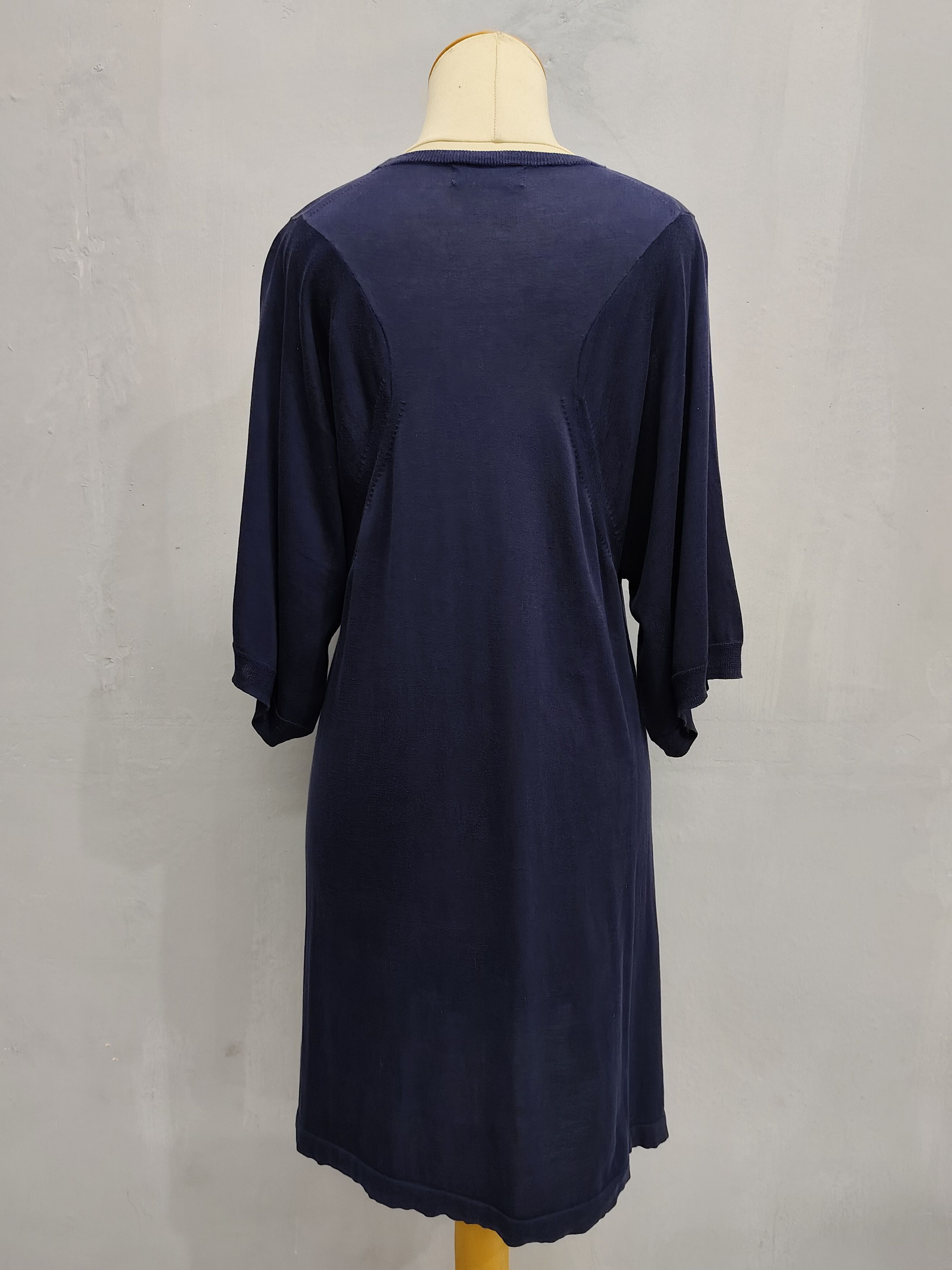 Zucca 🇯🇵 Zucca 🇯🇵 by Issey Co Navy Sweatshirt Midi Dress Size L / US 10 / IT 46 - 5 Thumbnail