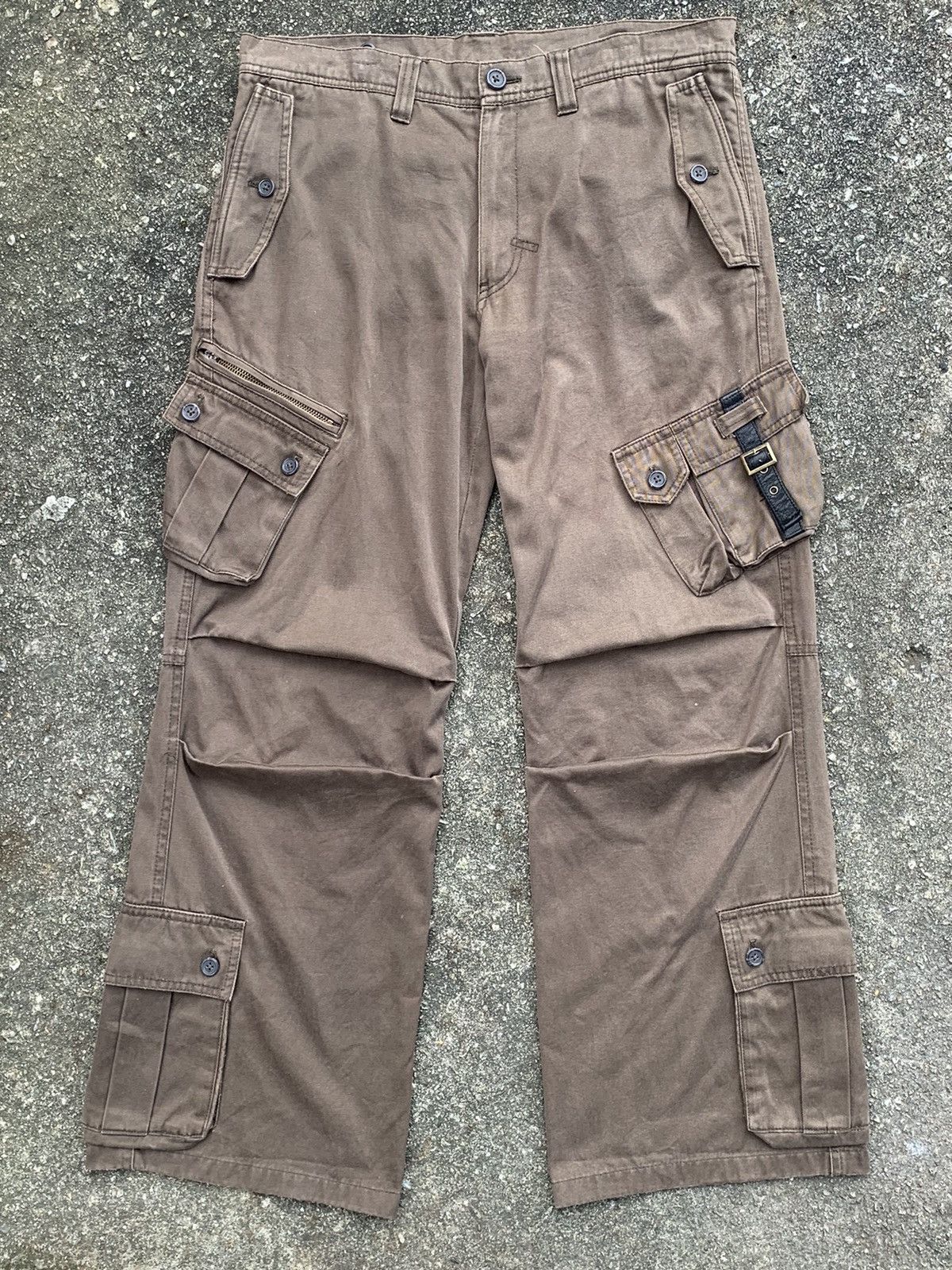 Japanese Brand × Tornado Mart Rare Tornado Mart Multipocket Flare Cargo Pants Size US 33 - 2 Thumbnail
