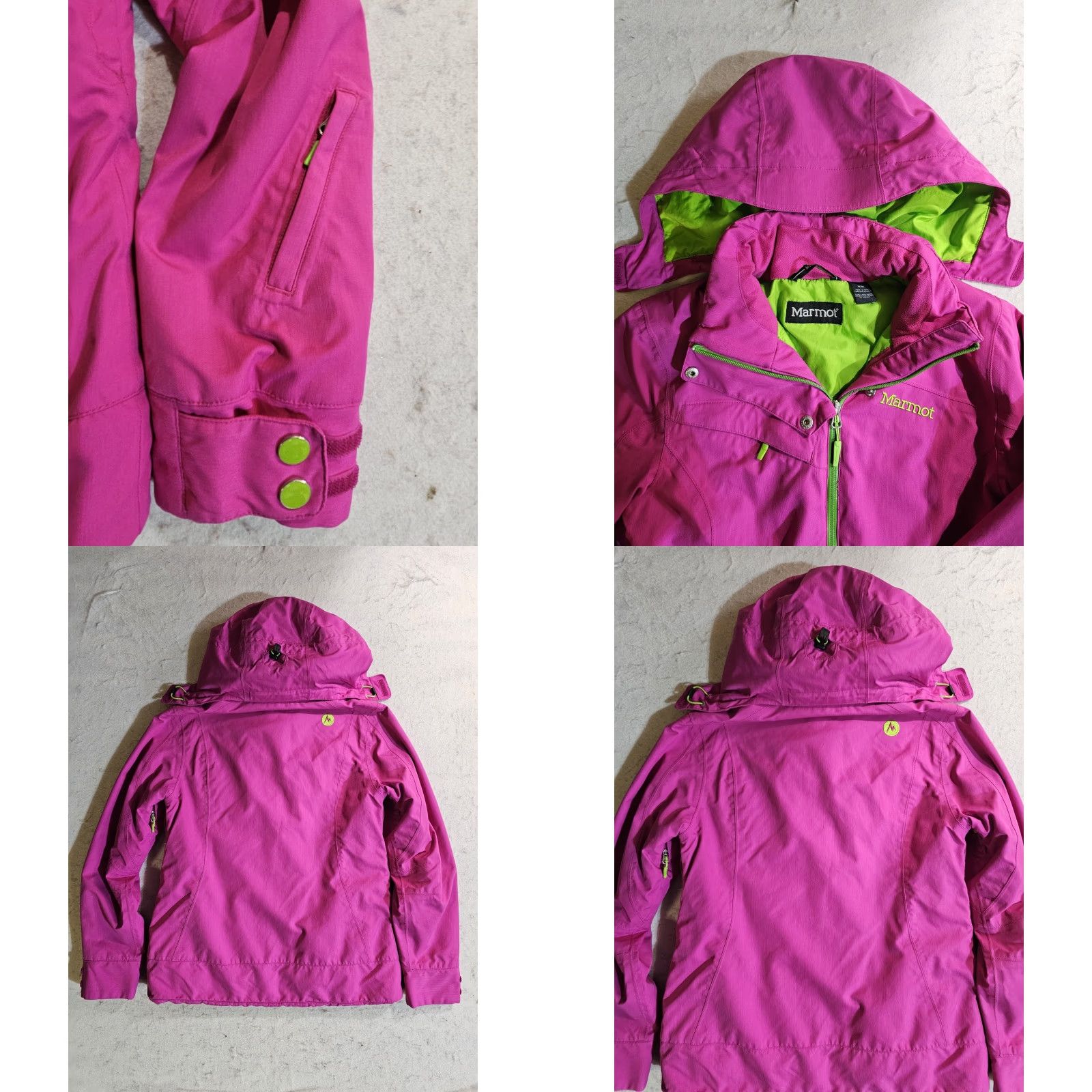 Marmot Marmot Membrane Jacket Softshell Full Zip Hooded Multicolor Green Pink Women's M Size Marmot Membrane Jacket Size M / US 6-8 / IT 42-44 - 8 Thumbnail
