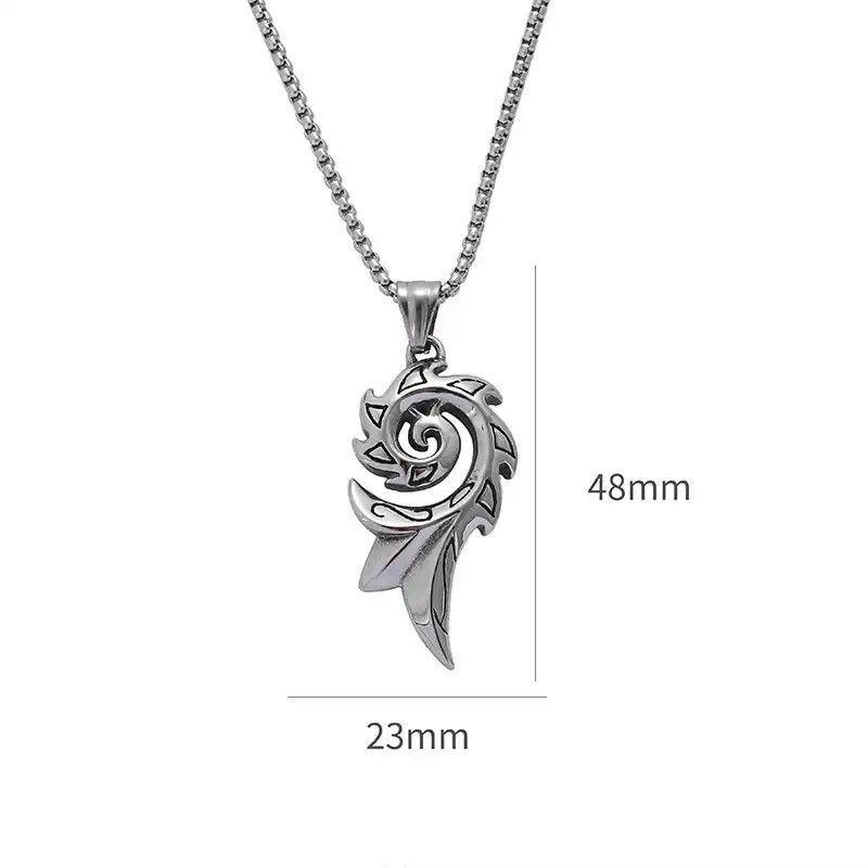 Jewelry × Vintage Retro Flame Fashion Personality Sweater Pendant Necklace Size ONE SIZE - 5 Thumbnail
