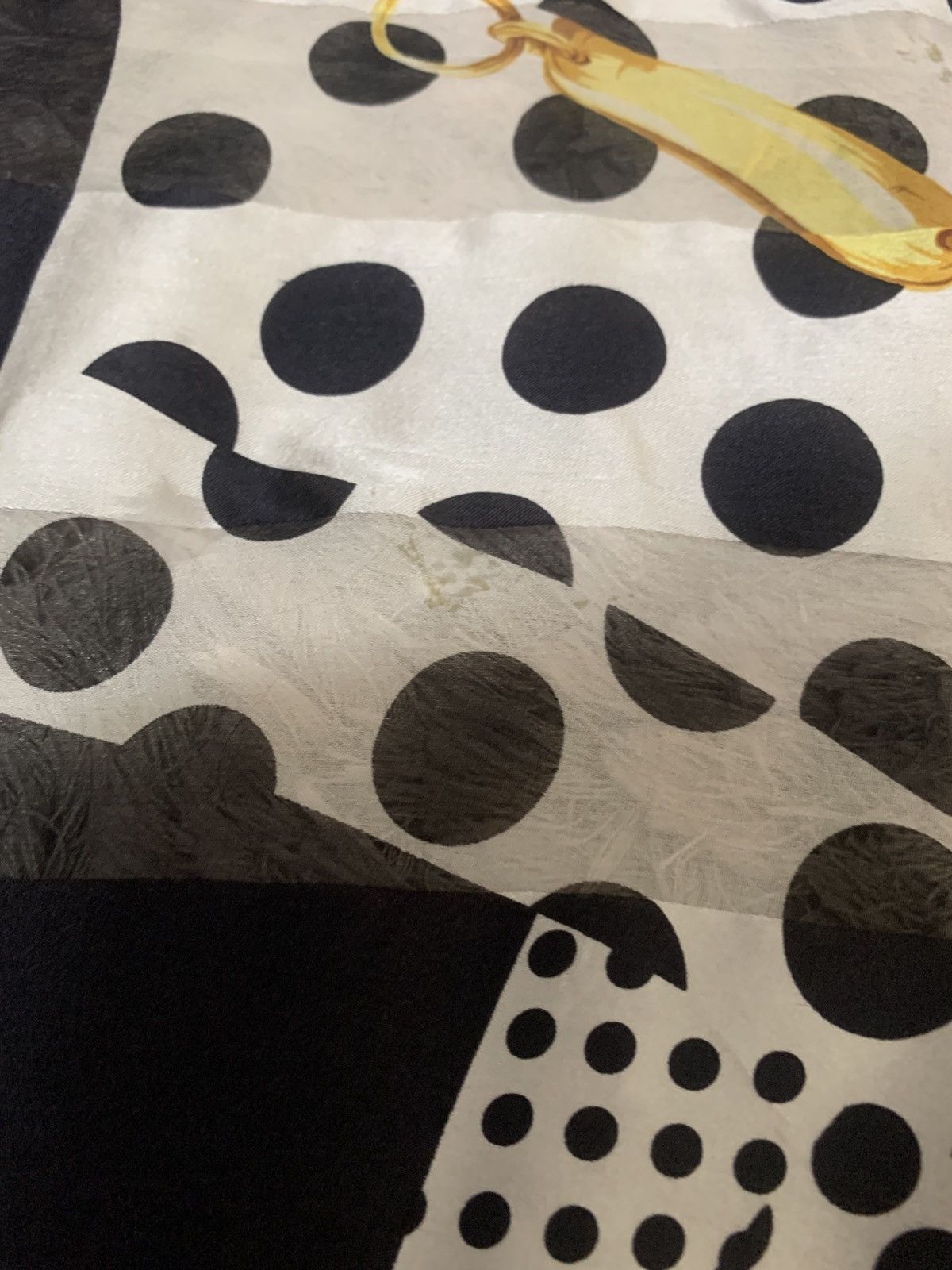 Dior CHRISTIAN DIOR SILK POLKA DOT CHAIN PATTERN SCARVES Size ONE SIZE - 4 Thumbnail