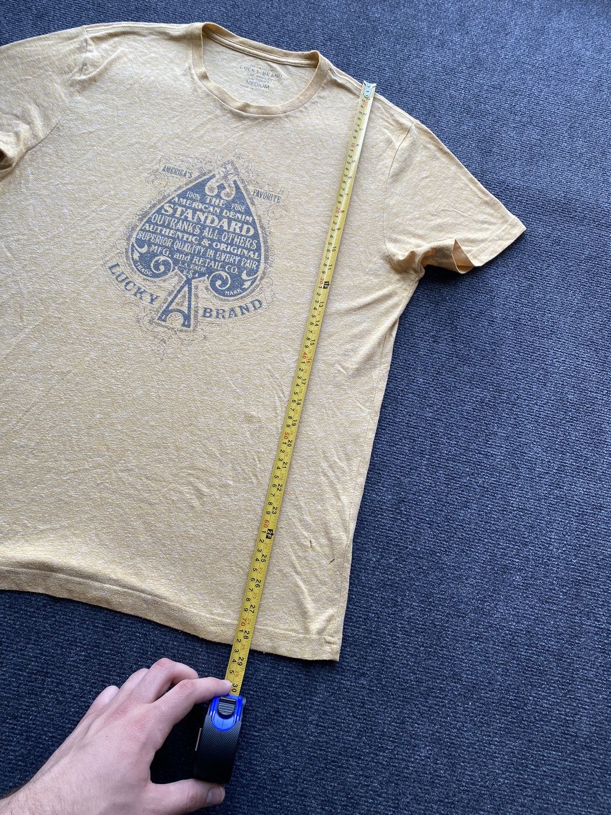 Lucky Brand 🔥Usa Lucky brand Yellow racing Tee vntg rare Size US M / EU 48-50 / 2 - 5 Thumbnail