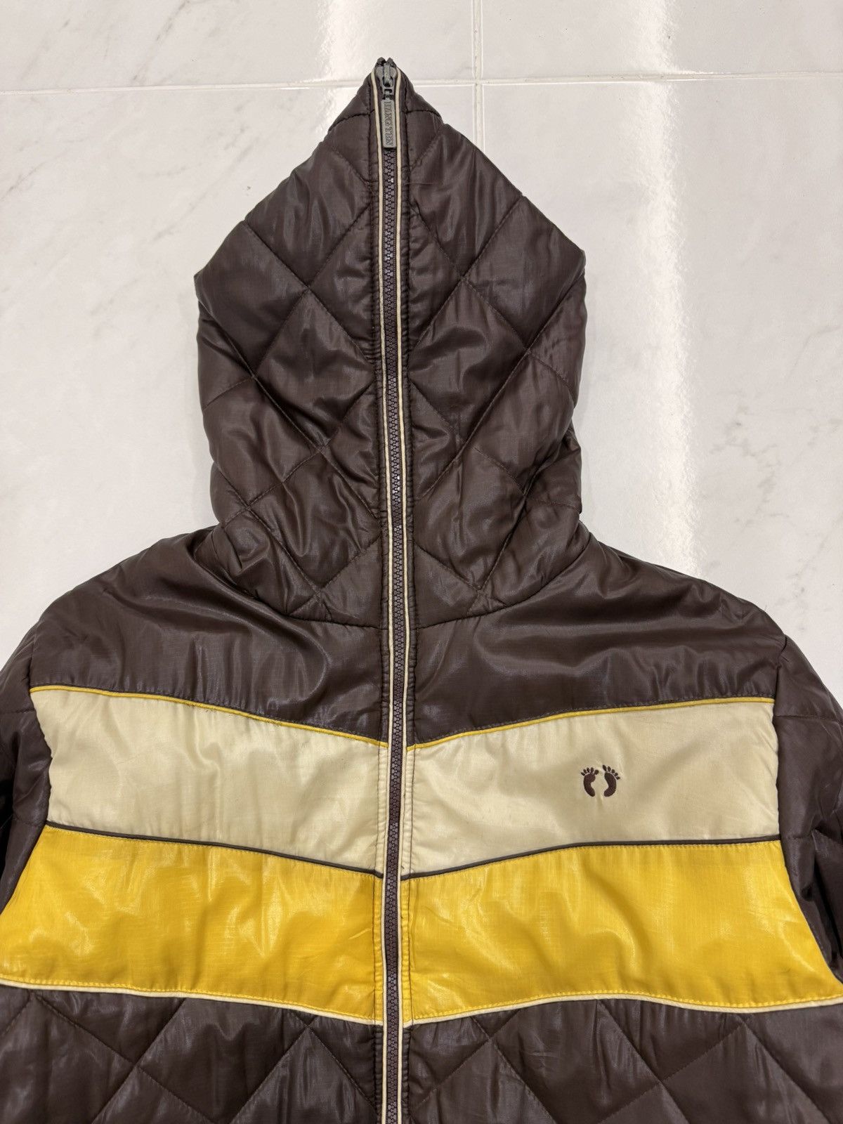 Hang Ten Vintage 90s HANG TEN Fullzip Hoodie Like Bape Quilted Jacket Size US L / EU 52-54 / 3 - 5 Thumbnail