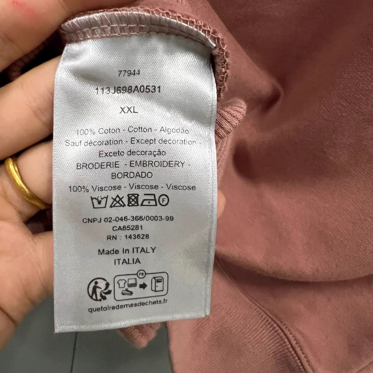 Dior Dior Peach CD Embroidery Hoodie New Multiple Sizes Size XXL / US 16-18 / IT 52-54 - 4 Thumbnail