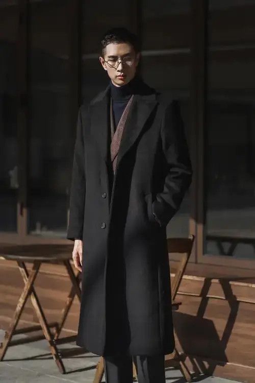 Aran Isles Knitwear × Japanese Brand Sweater Winter Long Warm Black Trench Coat Size US L / EU 52-54 / 3 - 3 Thumbnail