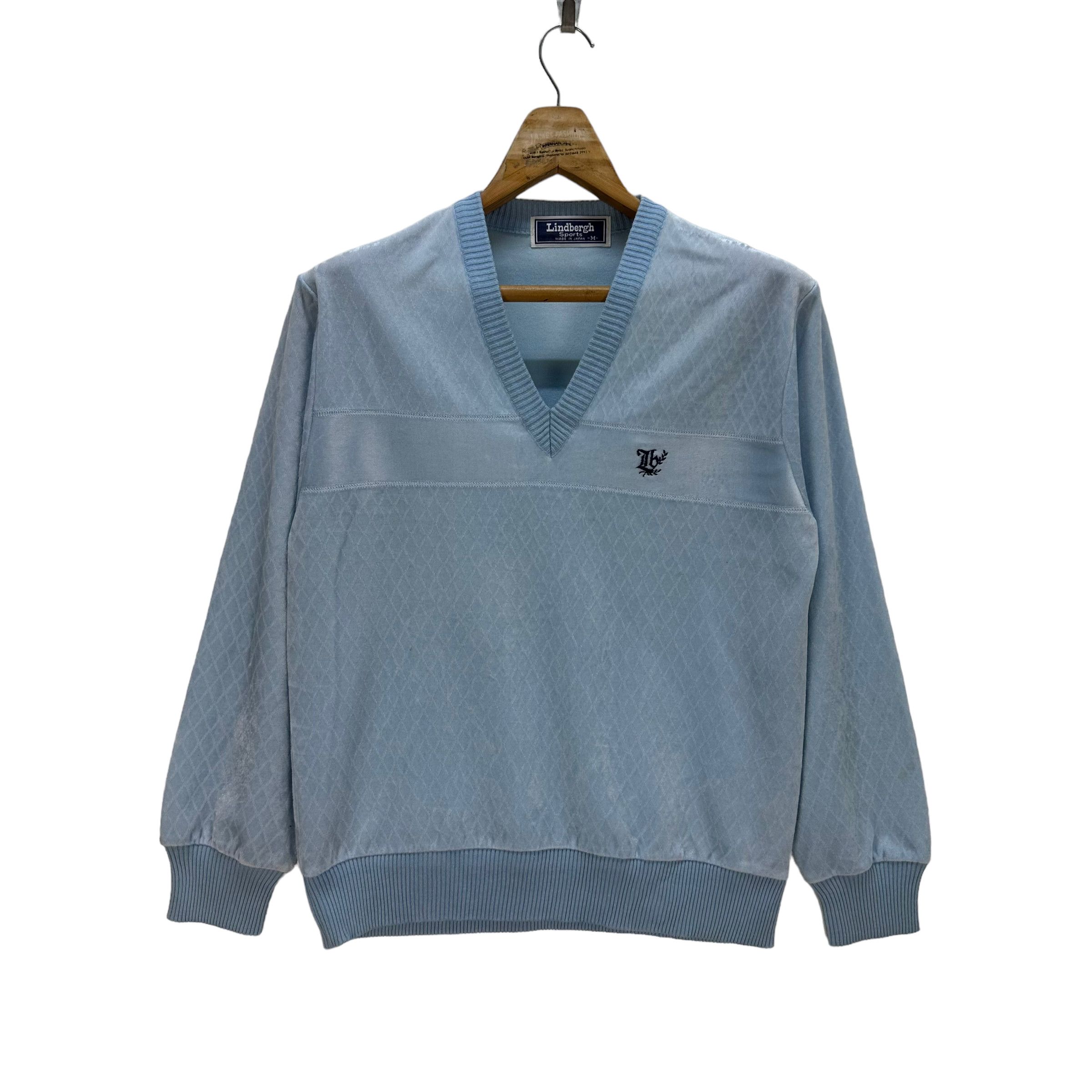 Japanese Brand LINDBERGH SPORTS V NECK SWEATSHIRT #8073-200 Size US M / EU 48-50 / 2 - 1 Thumbnail