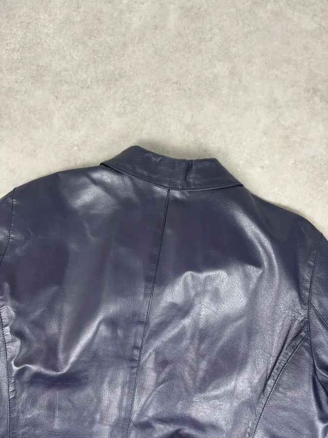 Versace 2000s Versace Purple Leather Gold Hardware Jacket Size US S / EU 44-46 / 1 - 6 Thumbnail