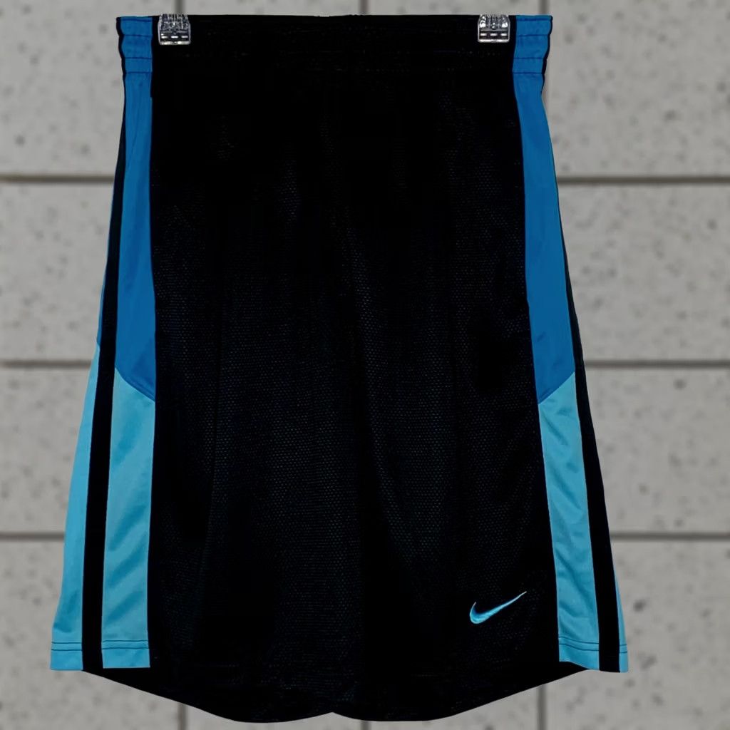 Nike Nike Dri-Fit Short Active Running Elastic Waist M Black Blue Mens Shorts Size US 31 - 1 Thumbnail