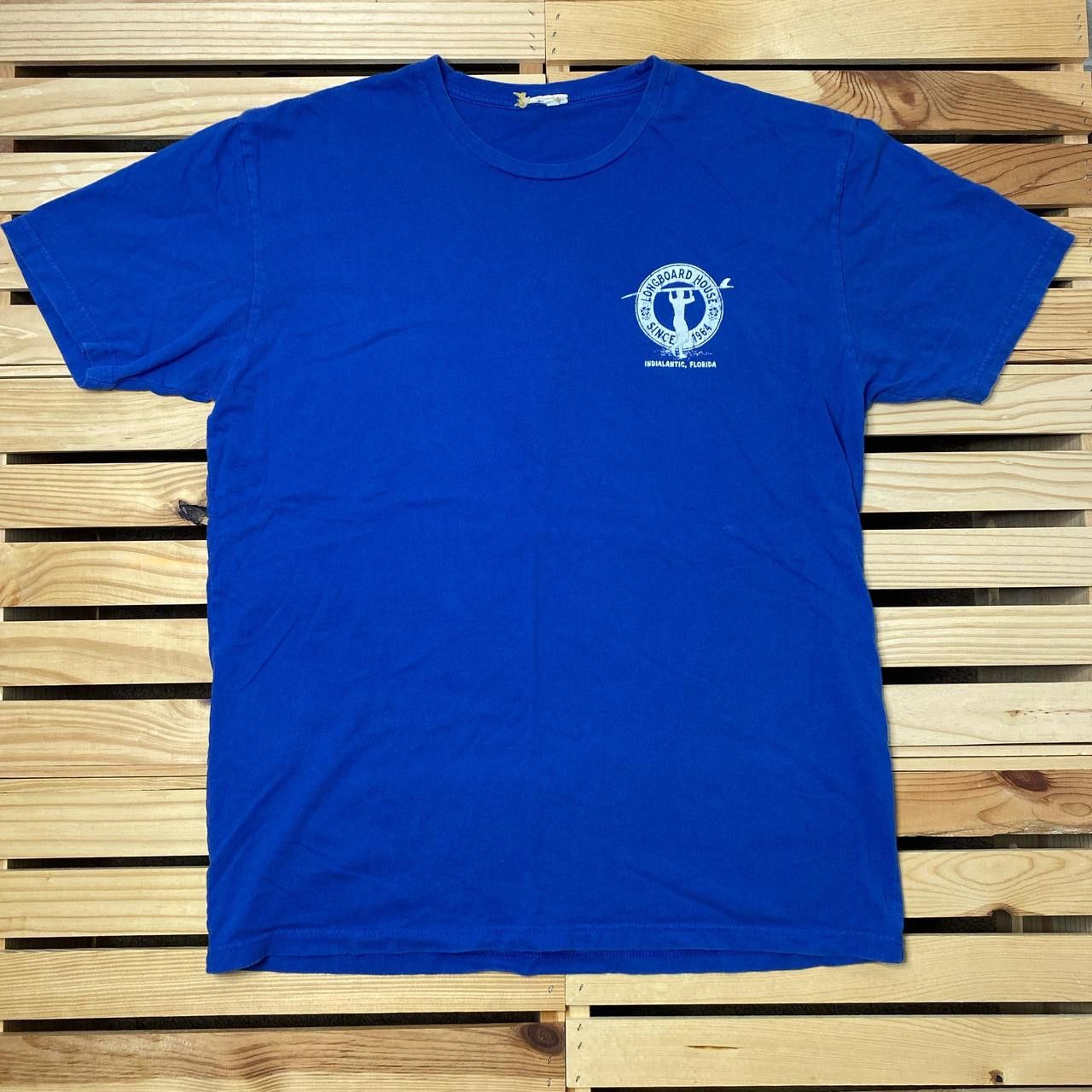 Other Vintage Indialantic, FL Longboards Blue Surf Tee Size Large Size US L / EU 52-54 / 3 - 2 Thumbnail
