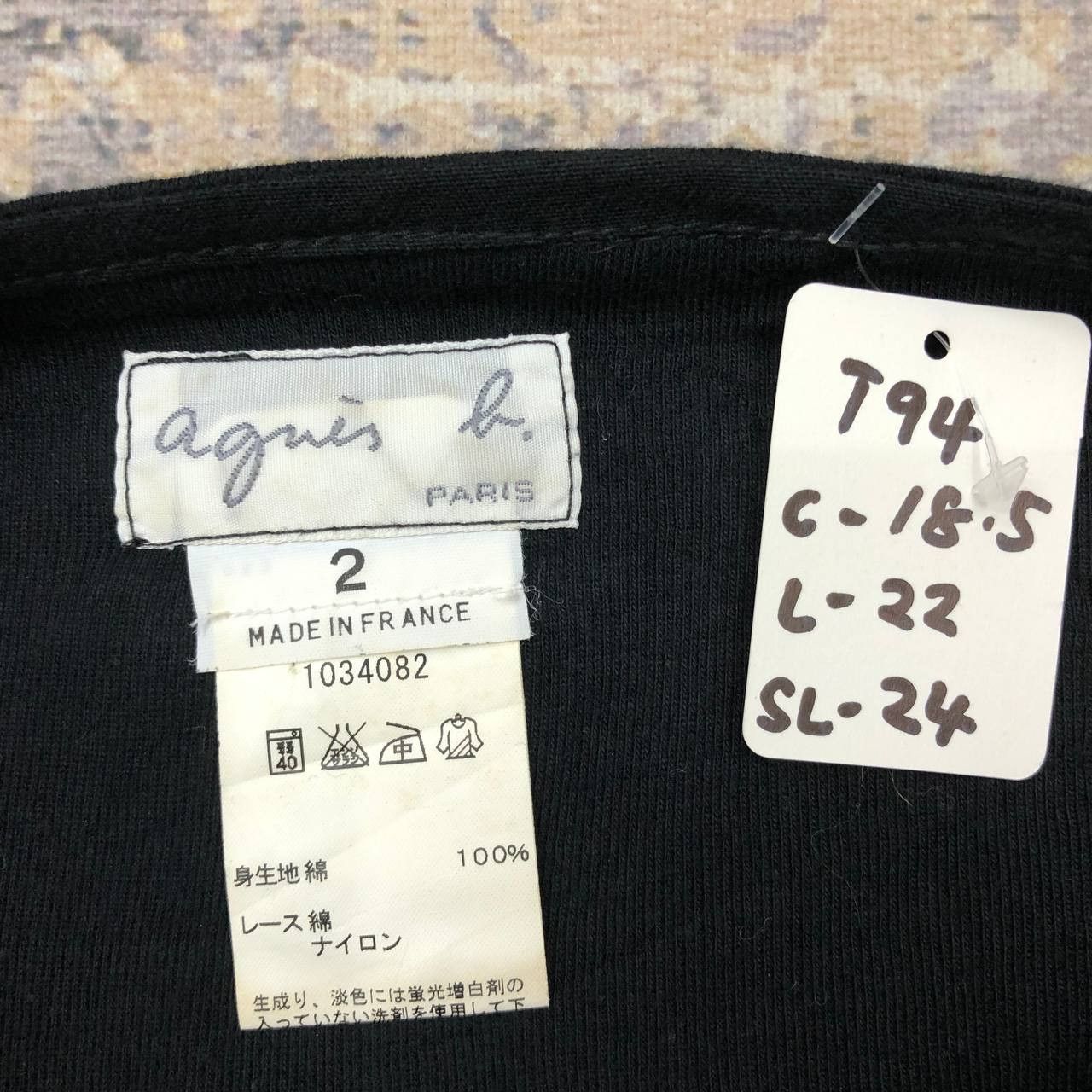 agnes b. T94 AGNES B PARIS MADE IN FRANCE LONG SLEEVE TEE Size XS / US 0-2 / IT 36-38 - 5 Thumbnail