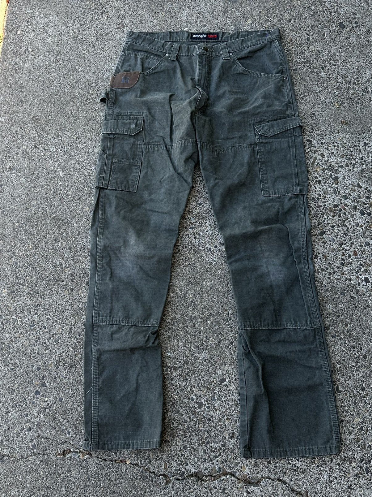 Vintage × Wrangler Mossy Green Riggs Wranglers Size US 36 / EU 52 - 1 Thumbnail