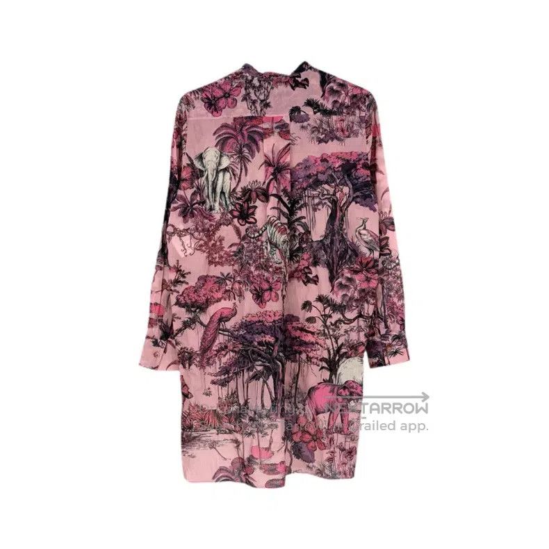 Dior Dior Rose-pink jungle animal short front and long back shi Size XS / US 0-2 / IT 36-38 - 2 Thumbnail
