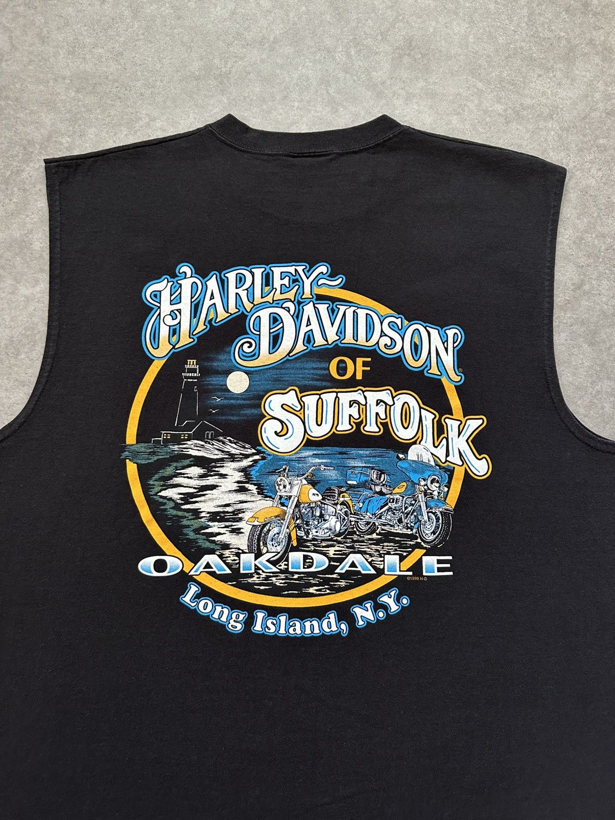 Harley Davidson Harley Davidson Sleeveless Shirt 90s Biker Punk Chopped Tee Size US XL / EU 56 / 4 - 3 Thumbnail