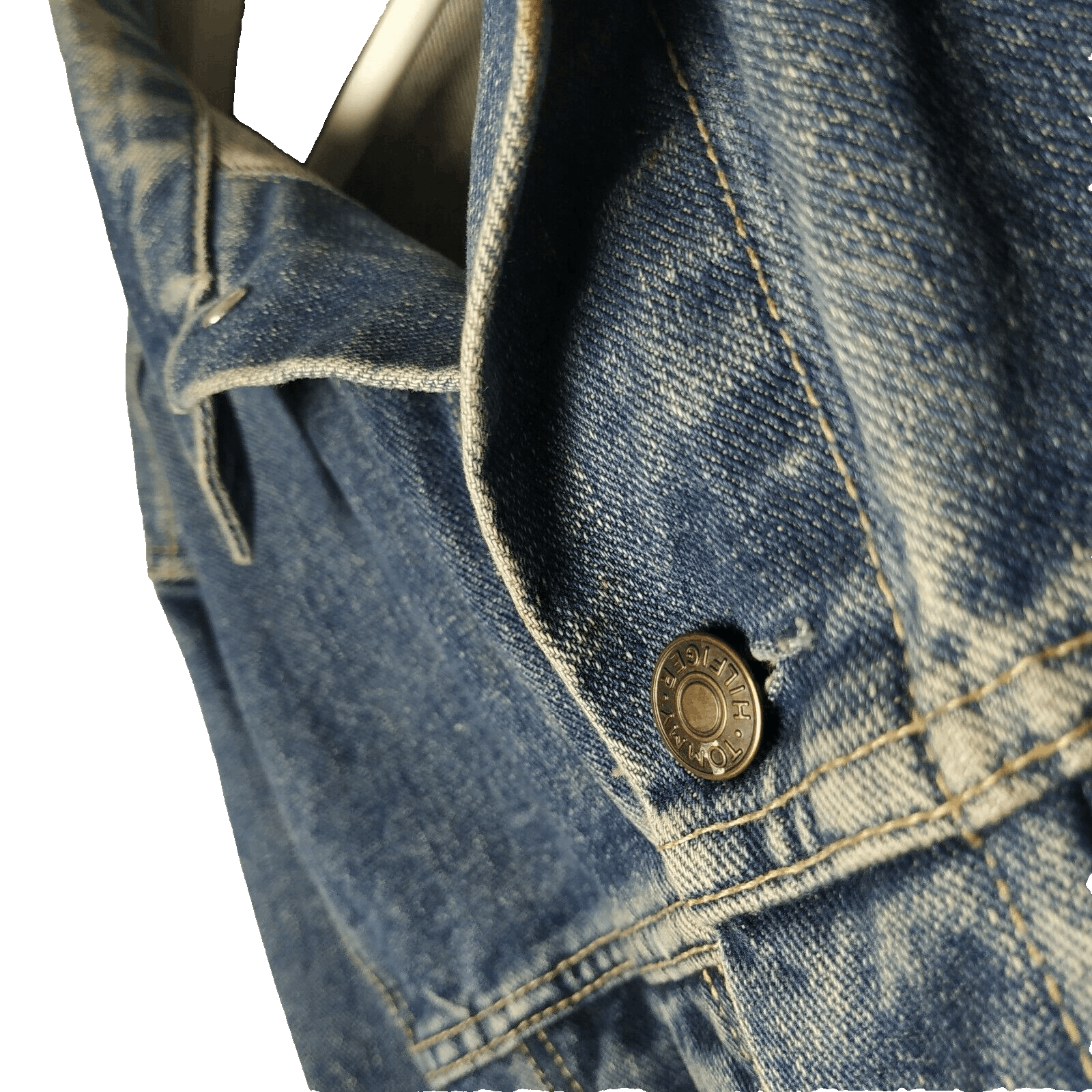 Tommy Hilfiger × Vintage Tommy Hilfiger Vtg Denim Jacket Size US L / EU 52-54 / 3 - 4 Thumbnail