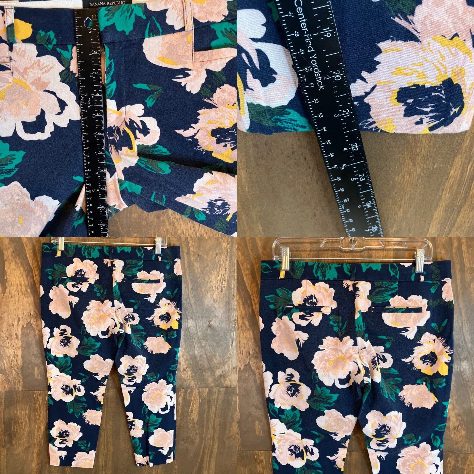Banana Republic Banana Republic Womens Pants Multi Floral Sloan Fit Cropped Ankle Stretch 8P Size 30" / US 8 / IT 44 - 8 Thumbnail