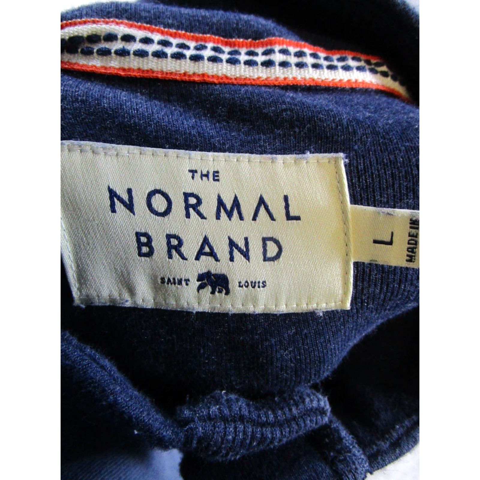 Vintage VINTAGE The Normal Brand Sweater Mens Large Blue Cotton Blend Henley Mock Neck Knit Shirt L Mens Size US L / EU 52-54 / 3 - 3 Thumbnail