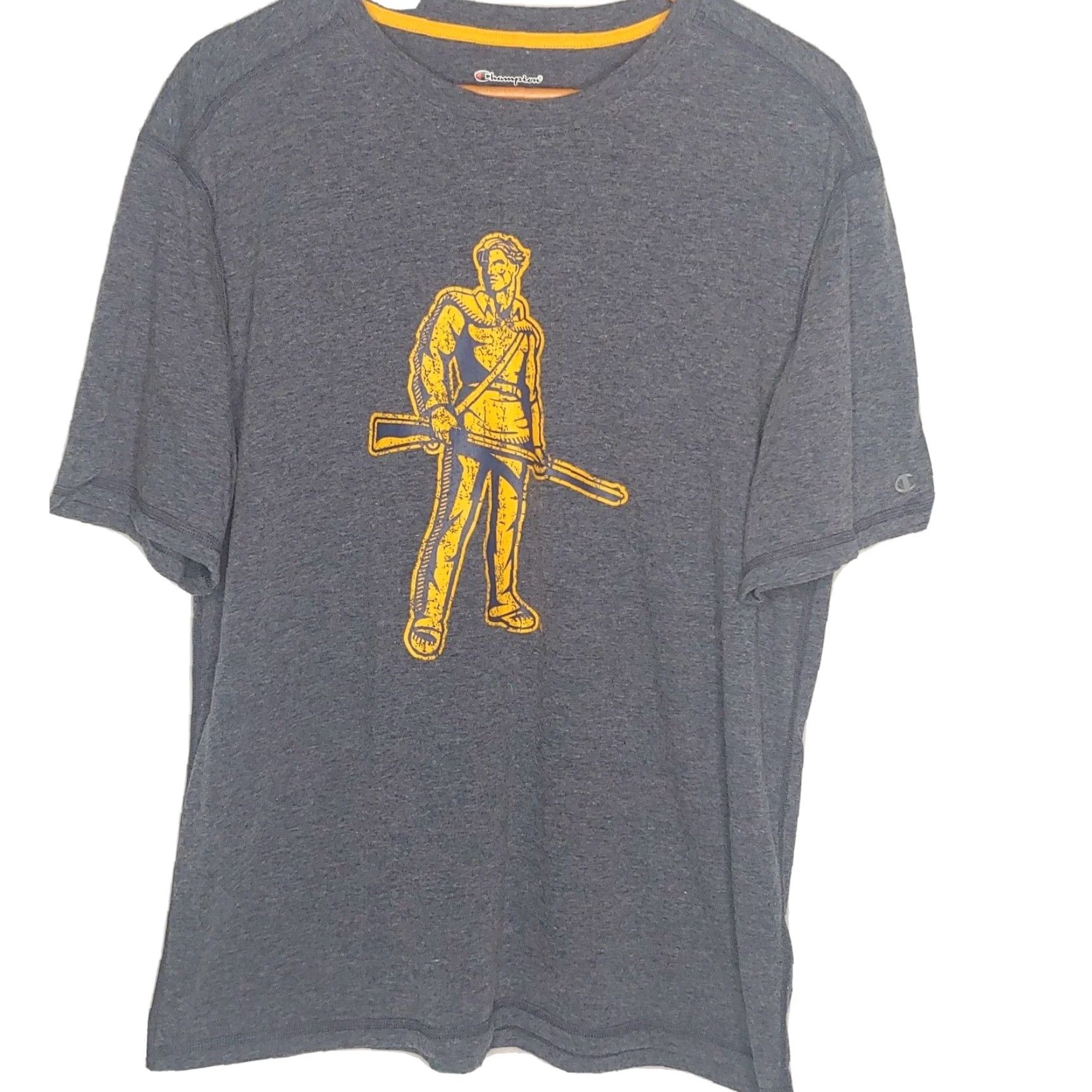 Champion WVU Mountaineers Champion Shirt Large Navy West Virginia University College NCAA Men T-Shirt Crew Neck Short Sleeve Regular Cotton Blend Vintage: No Size US L / EU 52-54 / 3 - 2 Thumbnail