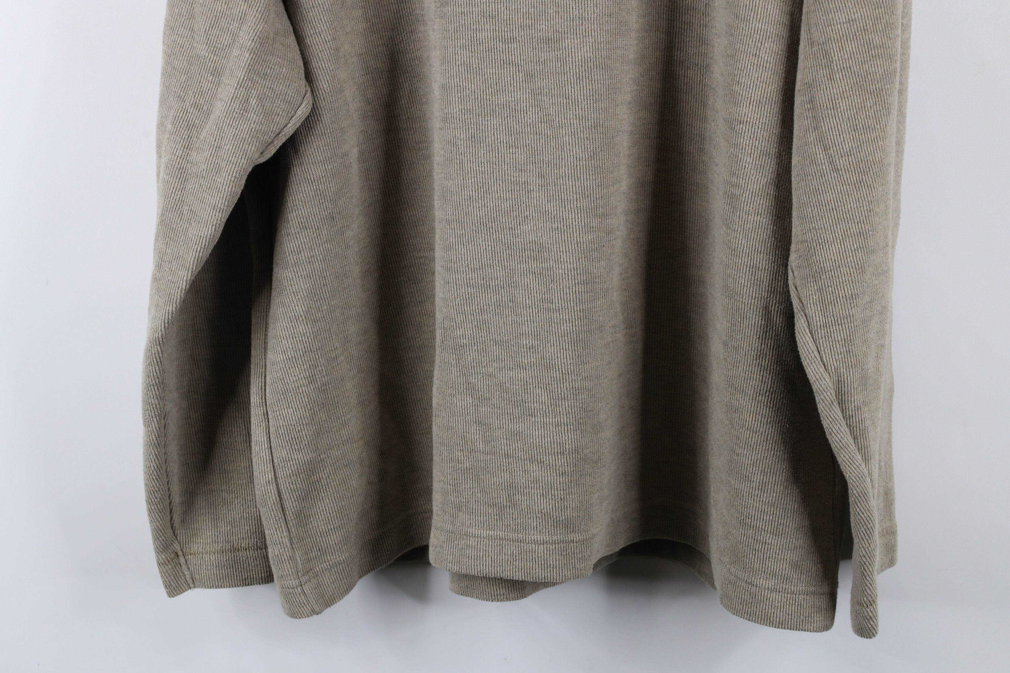 Vintage Vintage 90s Streetwear Blank Ribbed Knit Long Sleeve T-Shirt Size US L / EU 52-54 / 3 - 9 Thumbnail