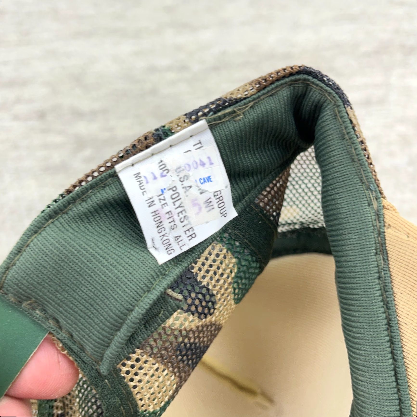 Vintage Vintage Mark Twain Cave Trucker Hat Cap SnapBack 90s Y2K Camo Brown Missouri Size ONE SIZE - 5 Thumbnail