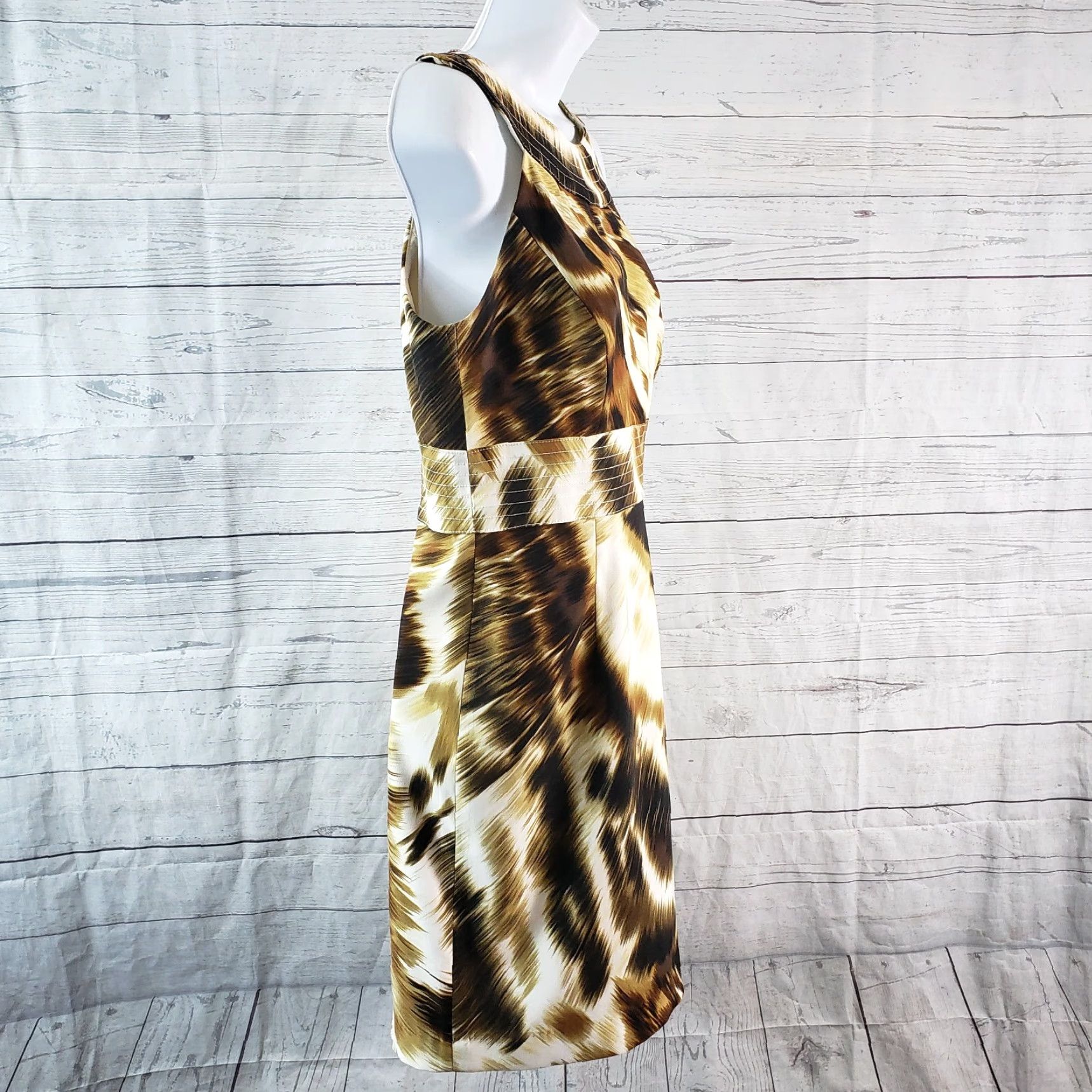 Boston Proper VINTAGE Muse for Boston Proper Womens Dress Sz 4 Brown Sleeveless Size S / US 4 / IT 40 - 3 Thumbnail