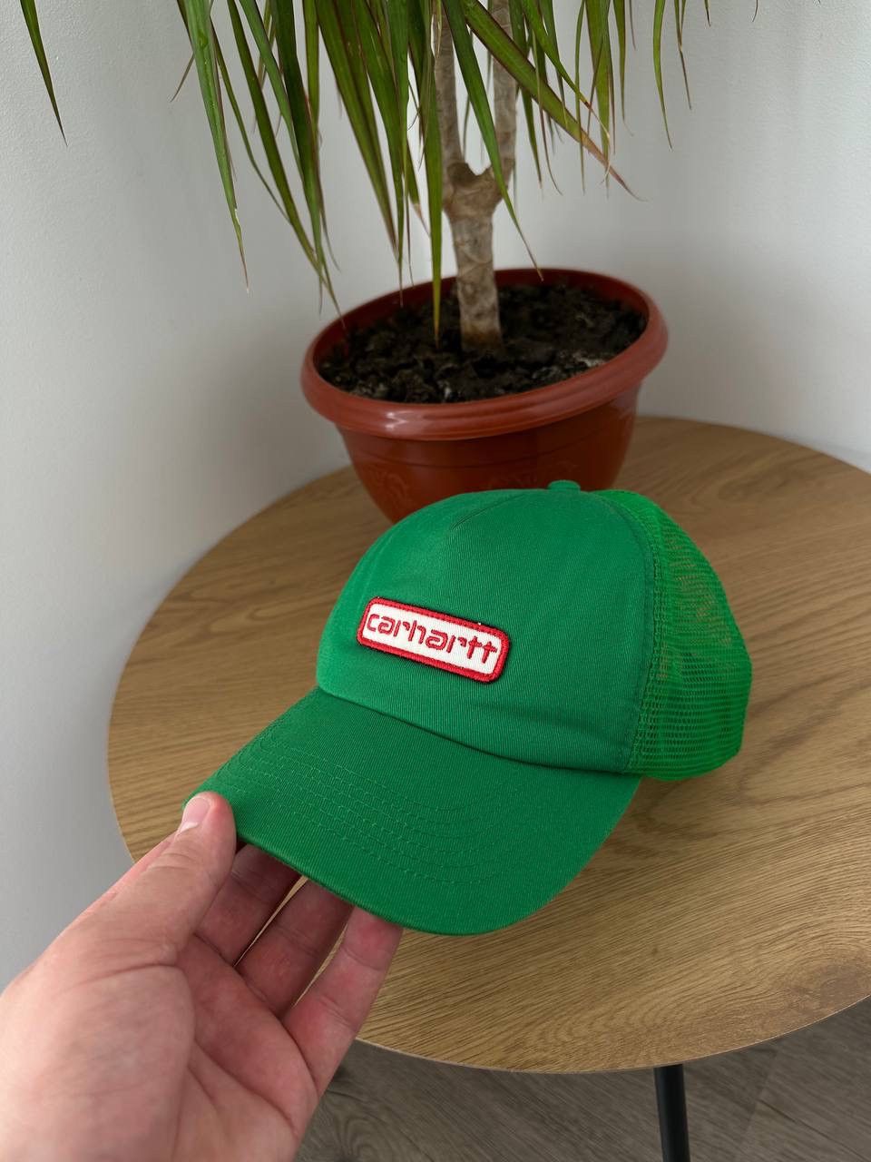 Carhartt × Carhartt Wip × Vintage Vintage Carhartt Green Center Logo Hat Size ONE SIZE - 5 Thumbnail