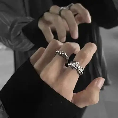 Vintage Retro punk rings Size ONE SIZE - 1 Thumbnail